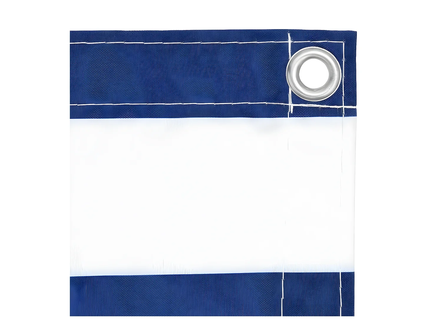 Écran de balcon Blanc et bleu 75x300 cm Tissu Oxford