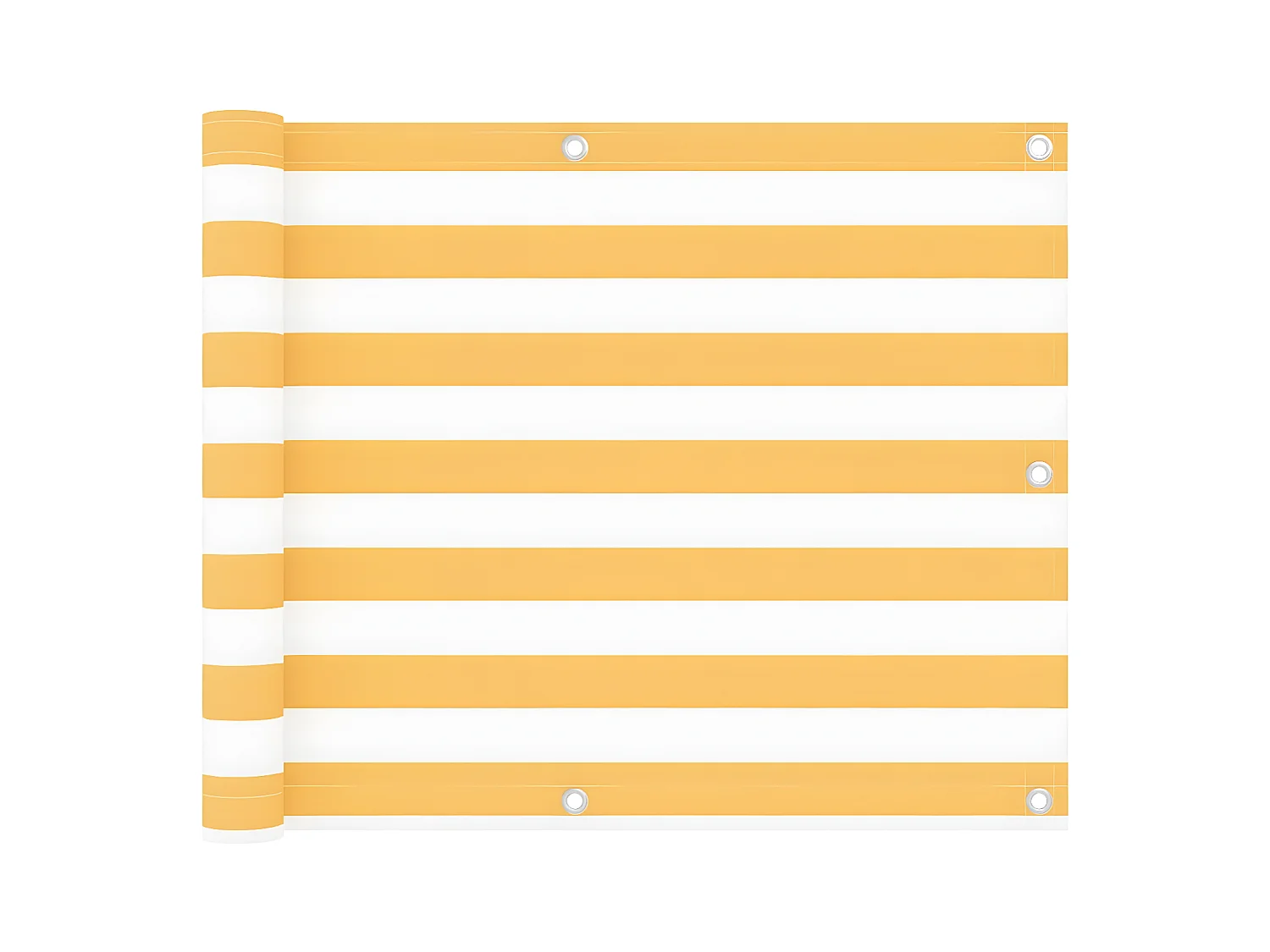 Écran de balcon Blanc et jaune 75x500 cm Tissu Oxford