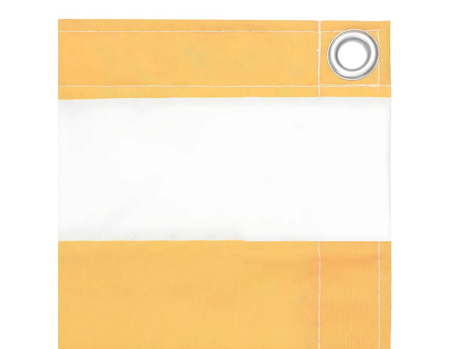 Écran de balcon Blanc et jaune 75x500 cm Tissu Oxford