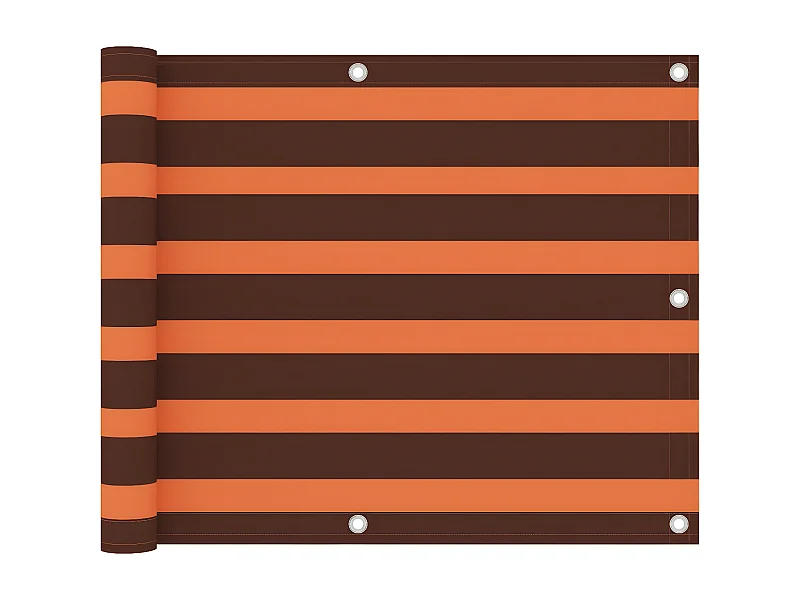 Écran de balcon Orange et marron 75x300 cm Tissu Oxford