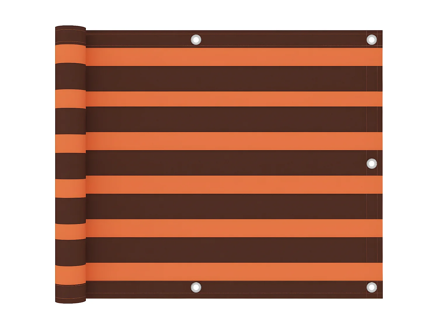 Écran de balcon Orange et marron 75x300 cm Tissu Oxford