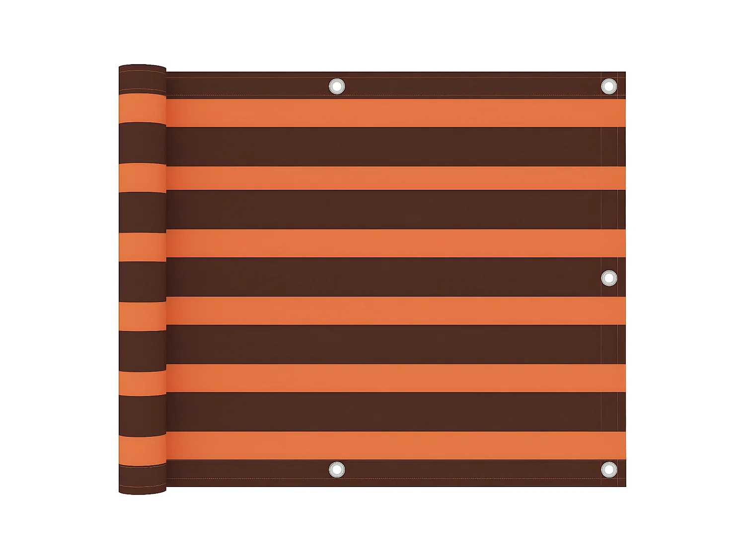 Écran de balcon Orange et marron 75x300 cm Tissu Oxford
