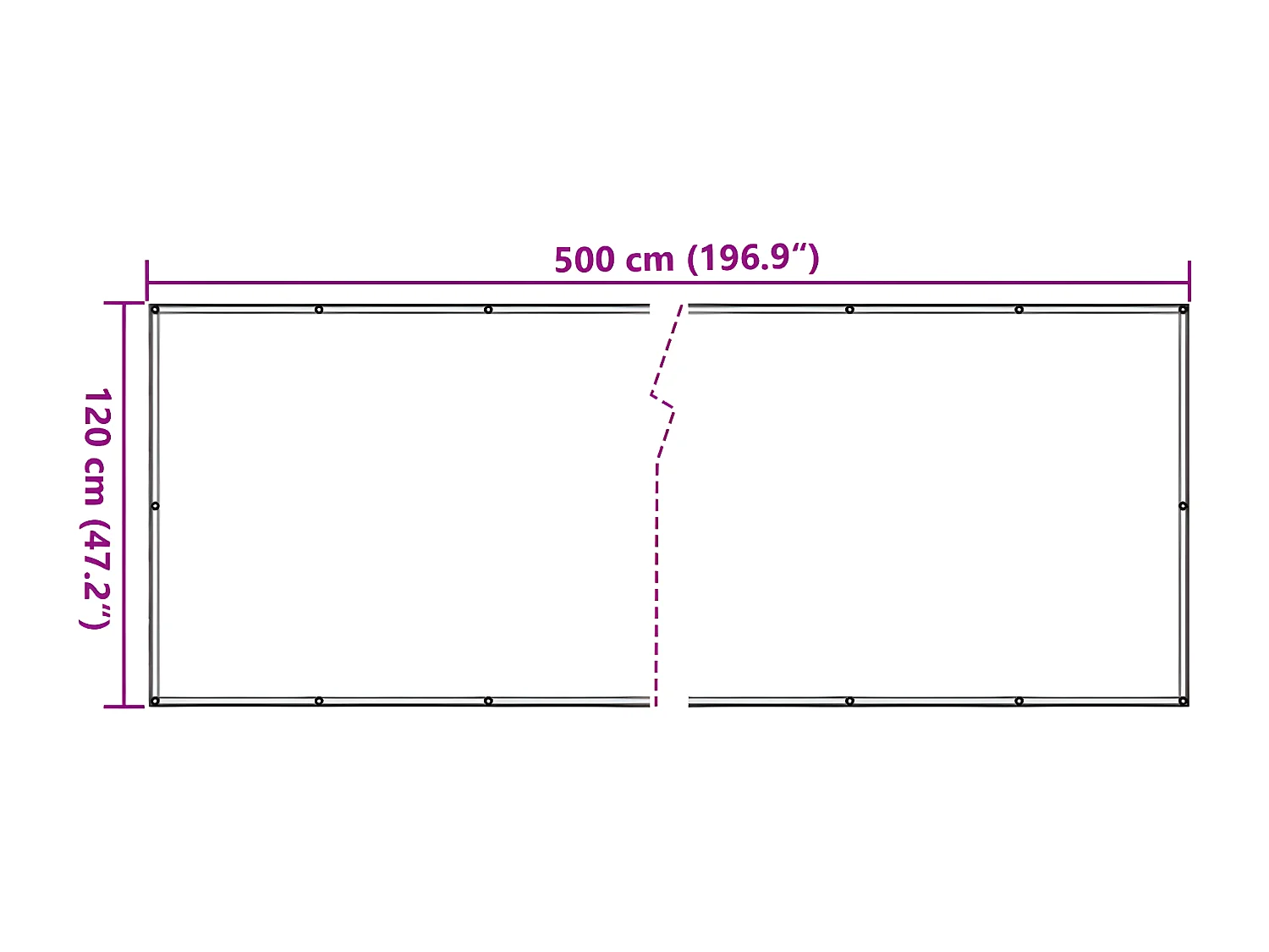 Écran de balcon Beige 120x500 cm Tissu Oxford