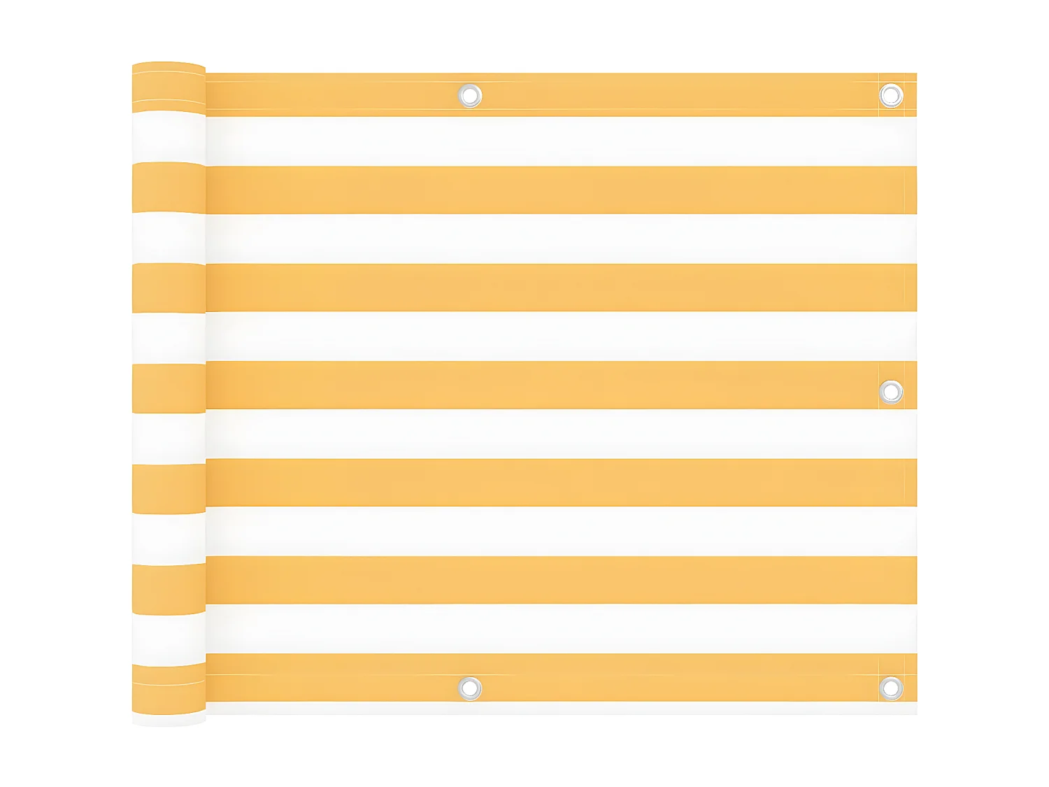 Écran de balcon Blanc et jaune 75x400 cm Tissu Oxford