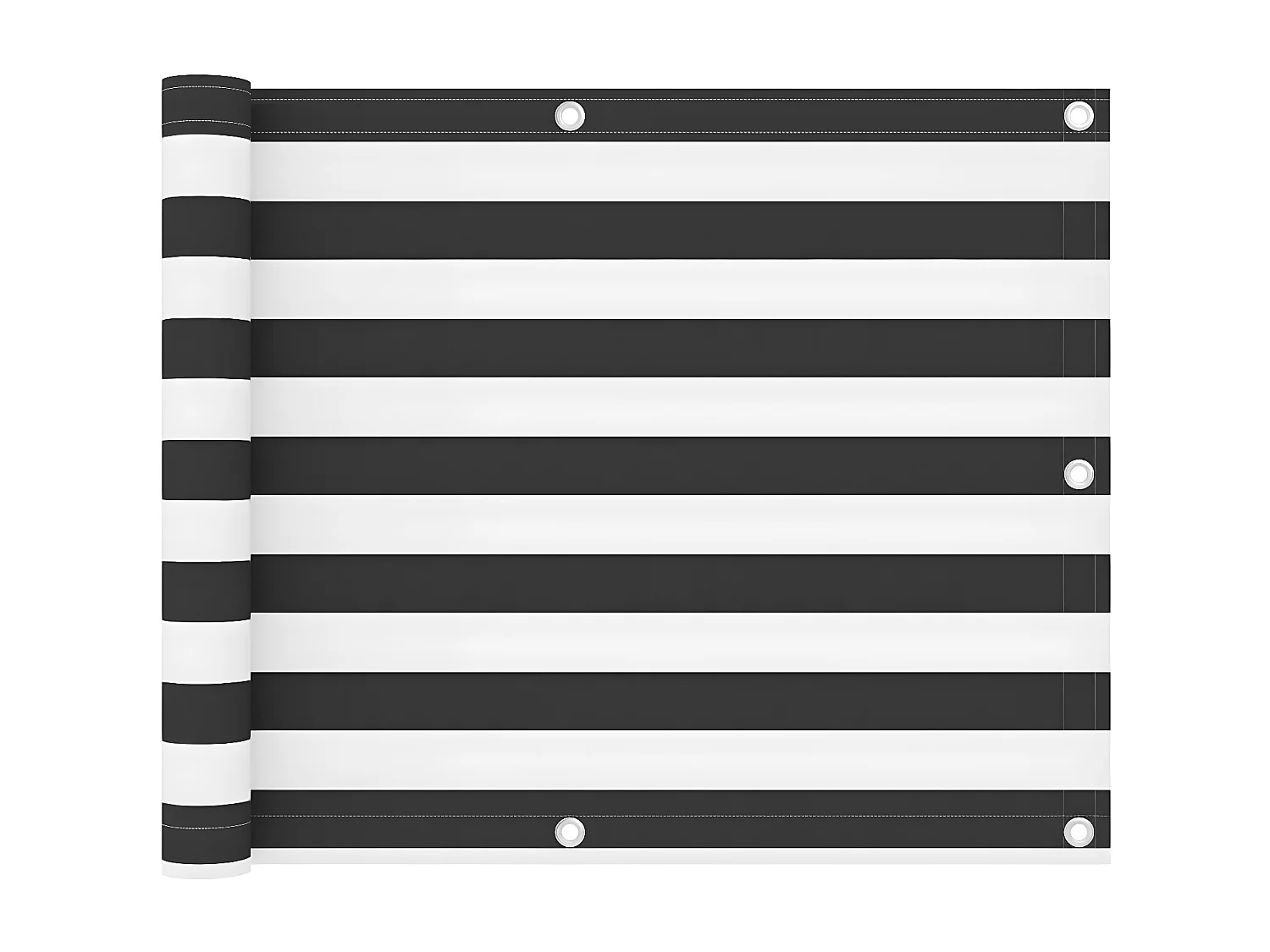 Écran de balcon Anthracite et blanc 75x500 cm Tissu Oxford