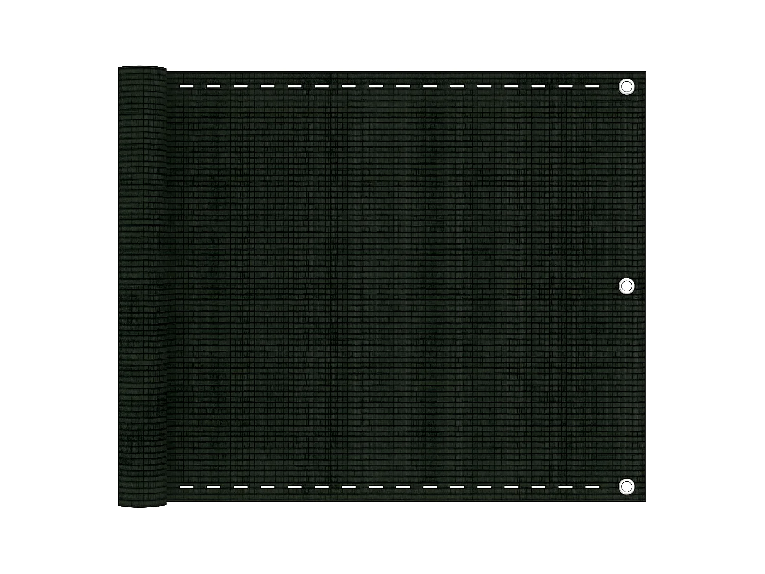 Écran de balcon Vert foncé 75x600 cm PEHD