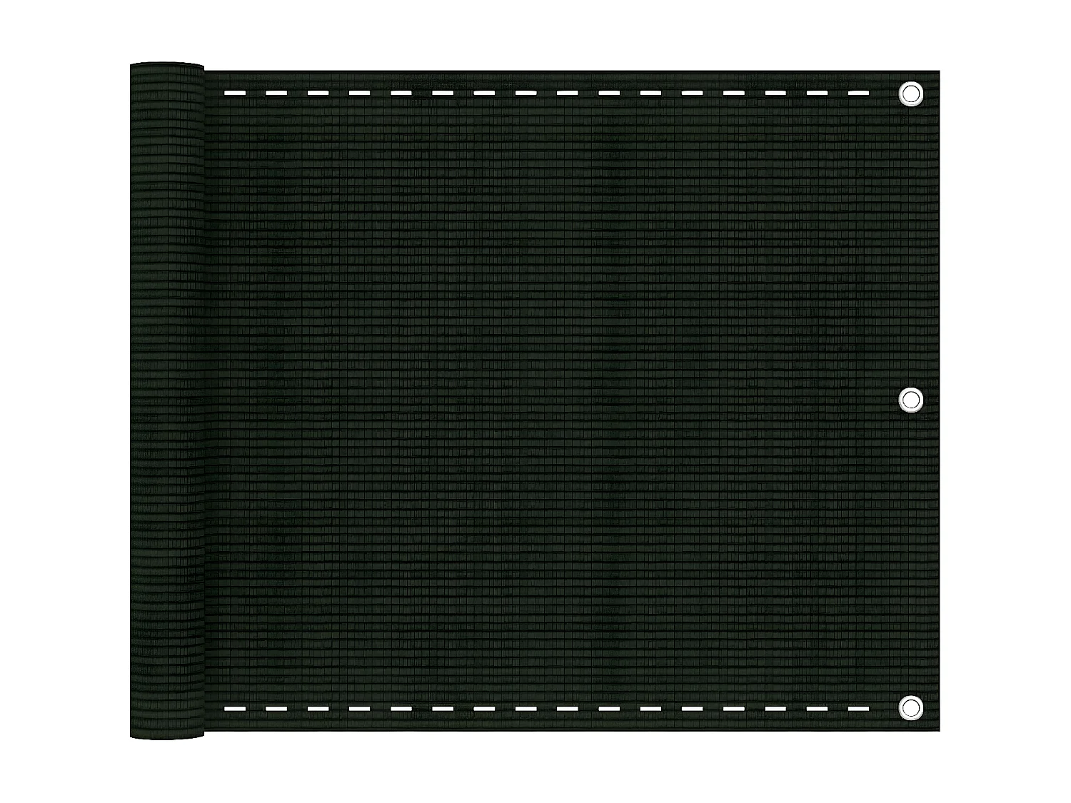 Écran de balcon Vert foncé 75x600 cm PEHD