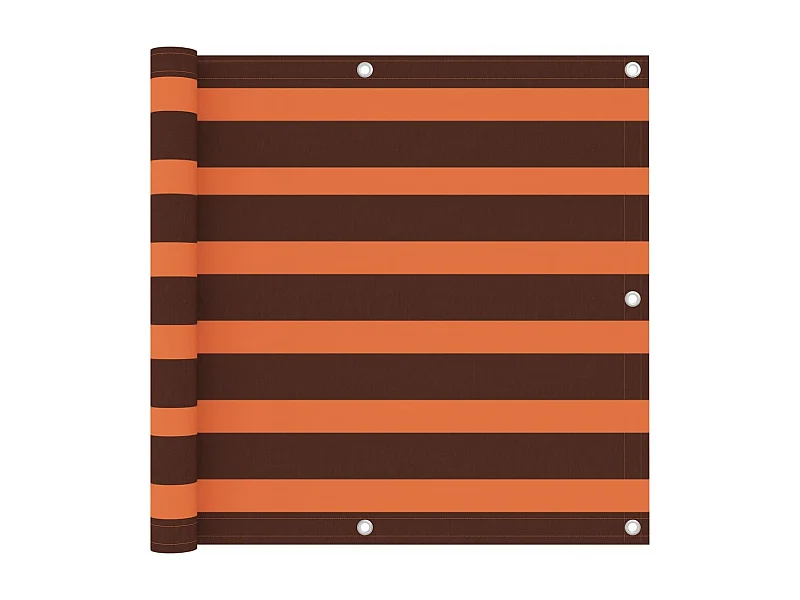 Écran de balcon Orange et marron 90x300 cm Tissu Oxford