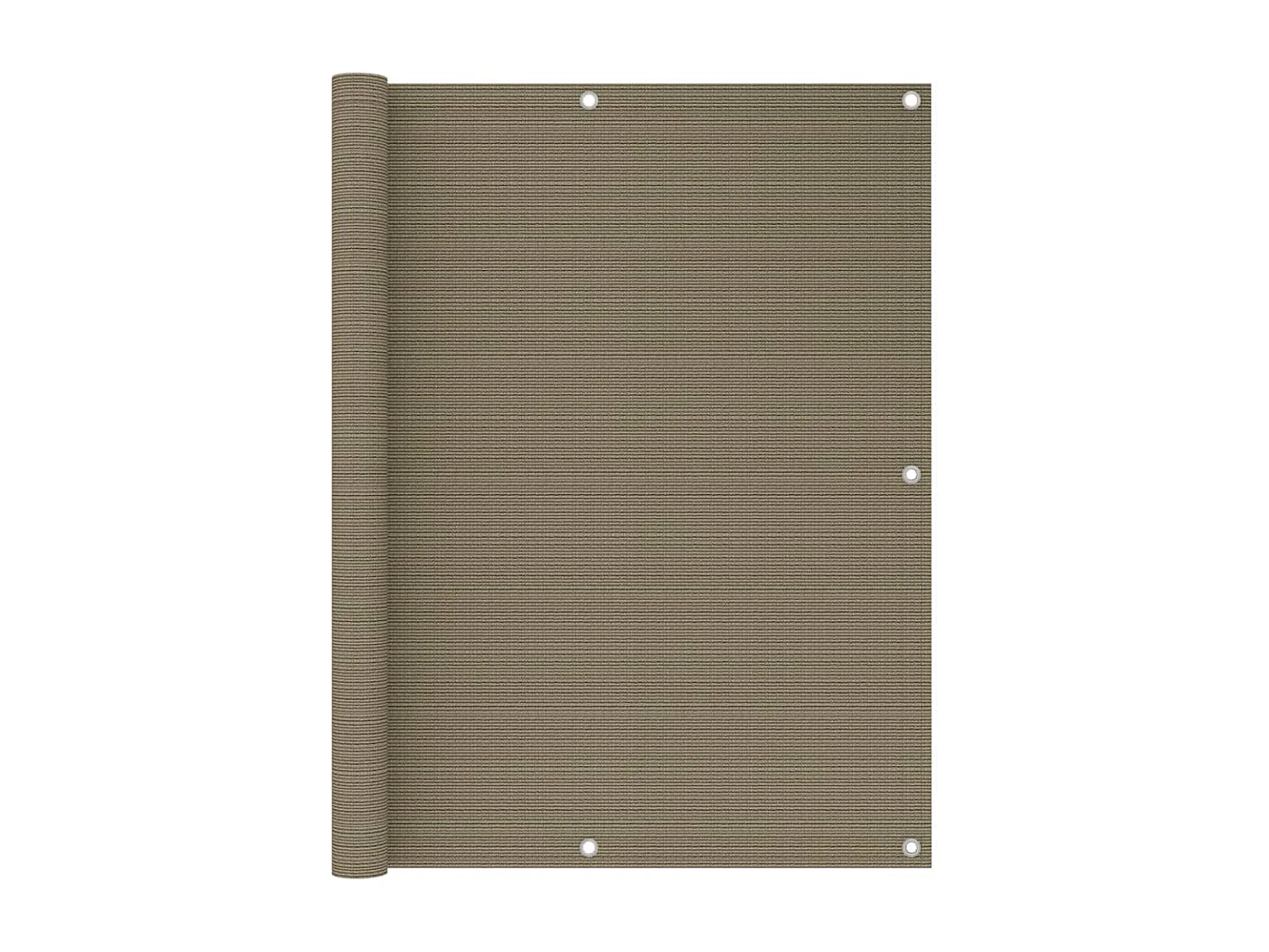 Tela de varanda 120x500 cm PEAD cinzento-acastanhado