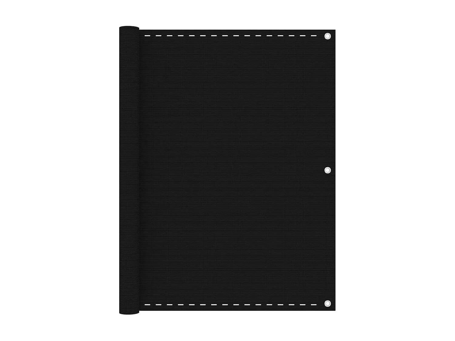 Écran de balcon Noir 120x500 cm PEHD