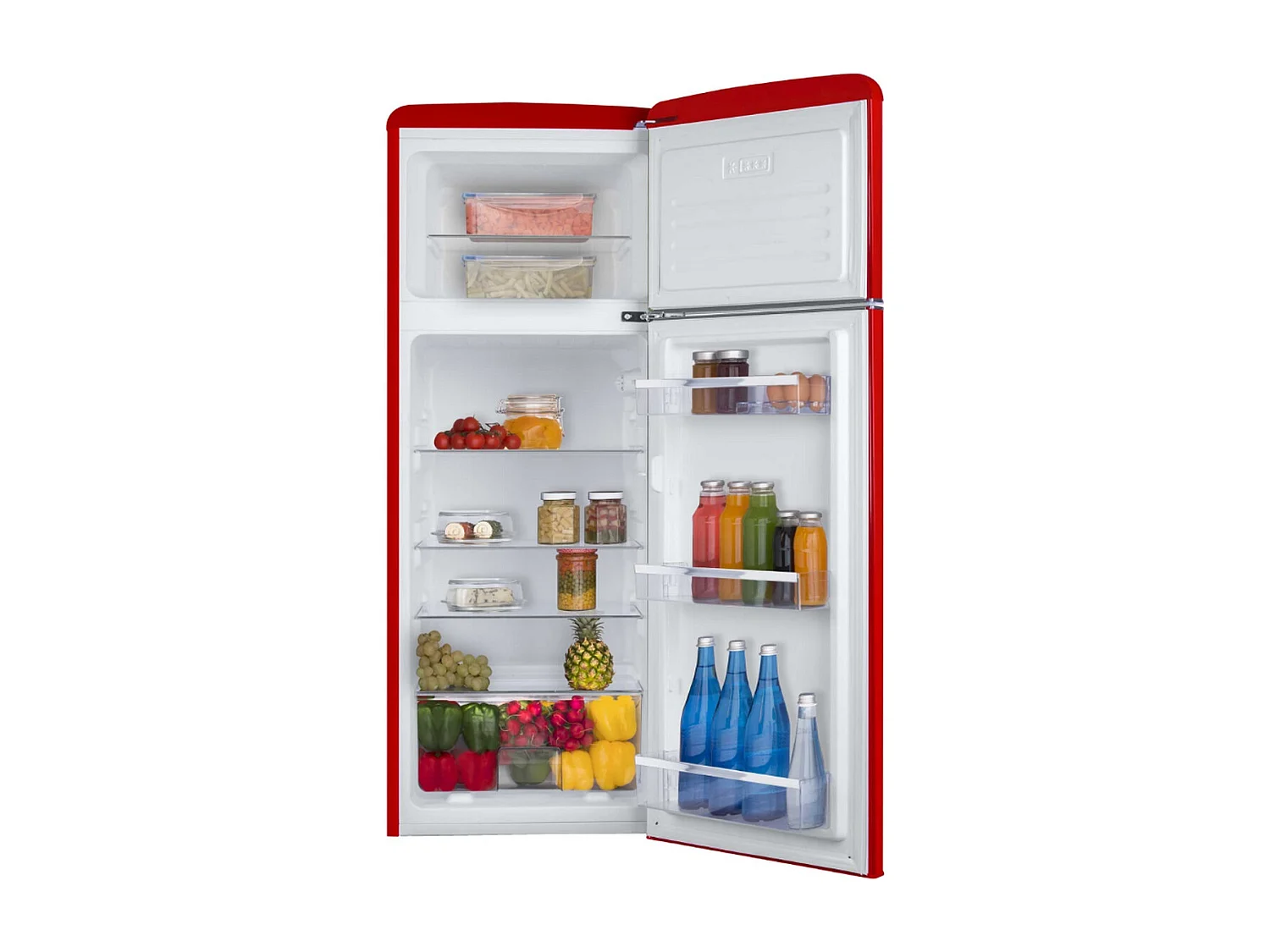 Amica Réfrigérateur combiné 55cm 246l statique rouge - AR7252R