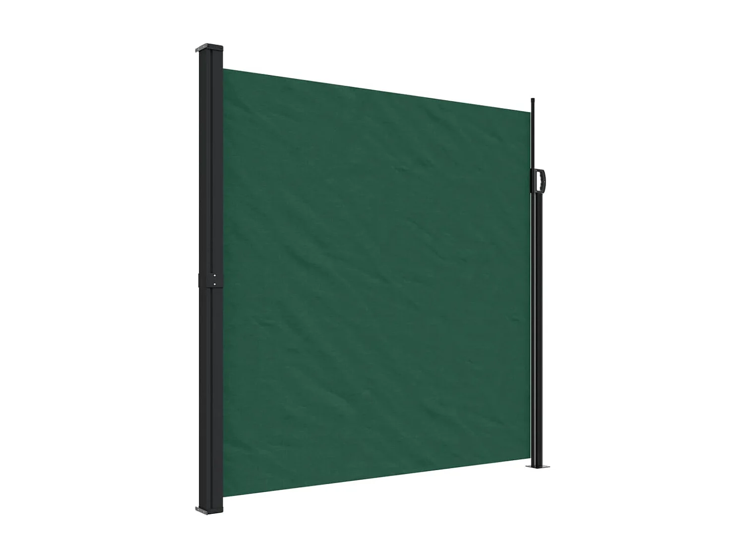 Toldo lateral retráctil verde oscuro 200x500 cm