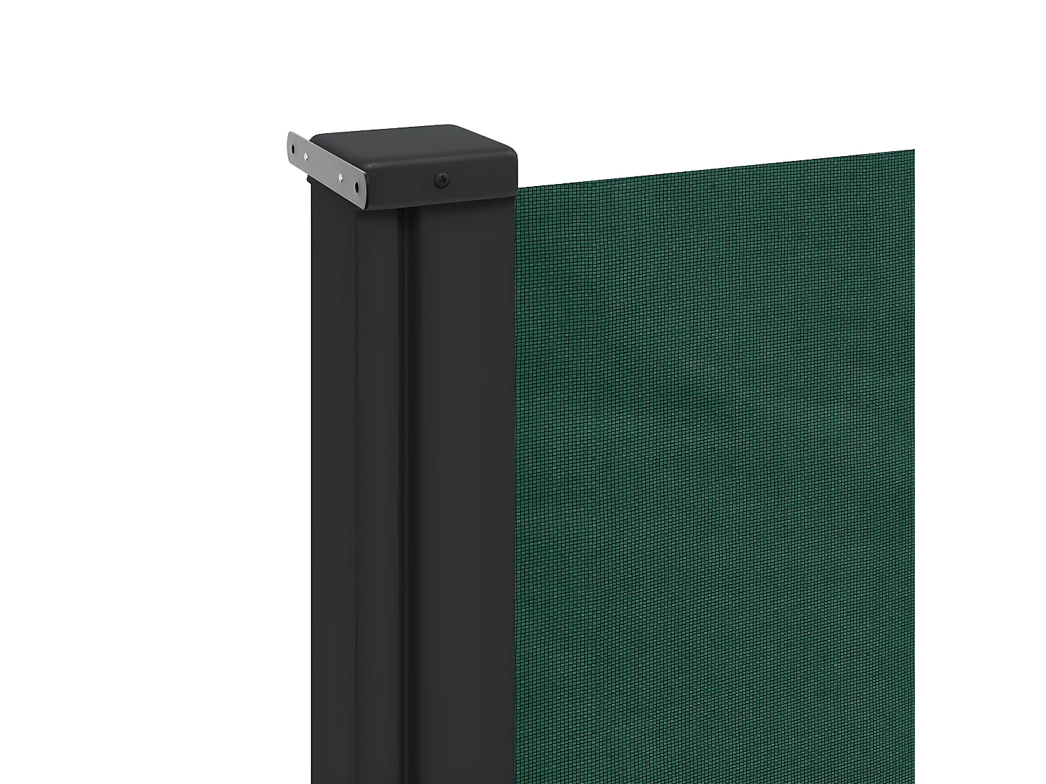 Toldo lateral retráctil verde oscuro 200x500 cm