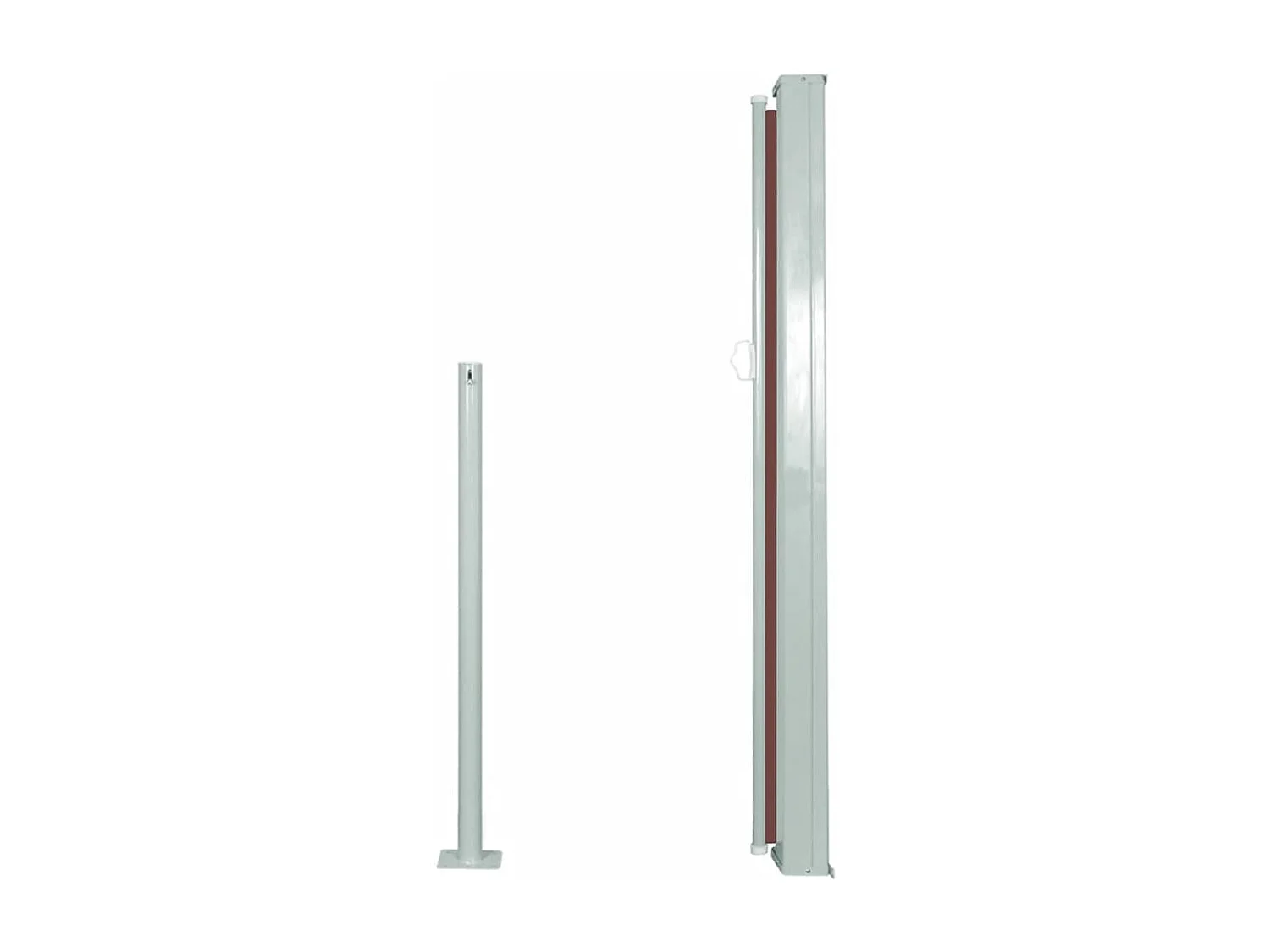 Toldo lateral retráctil 120x300 cm marrón