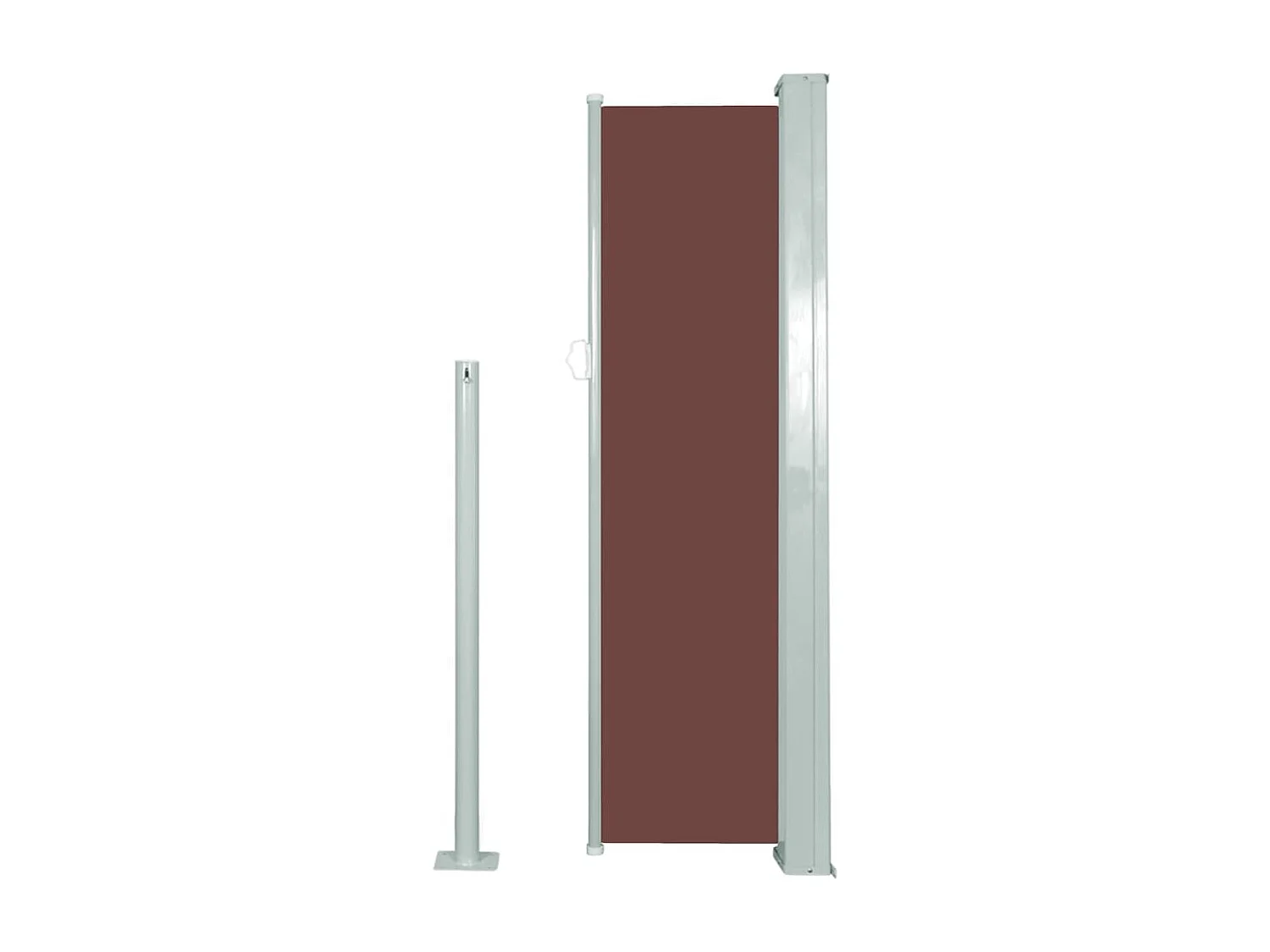 Toldo lateral retráctil 120x300 cm marrón