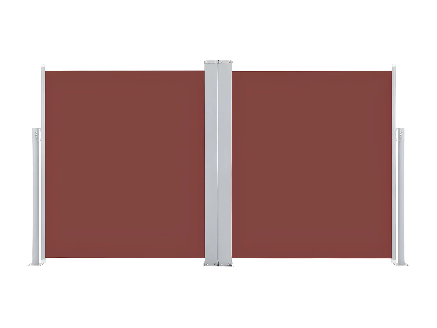 Toldo lateral retráctil marrón 170x600 cm