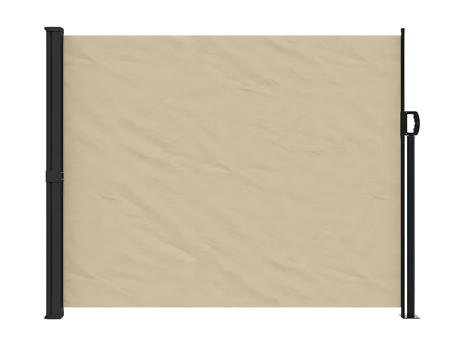 Auvent latéral rétractable beige 160x500 cm