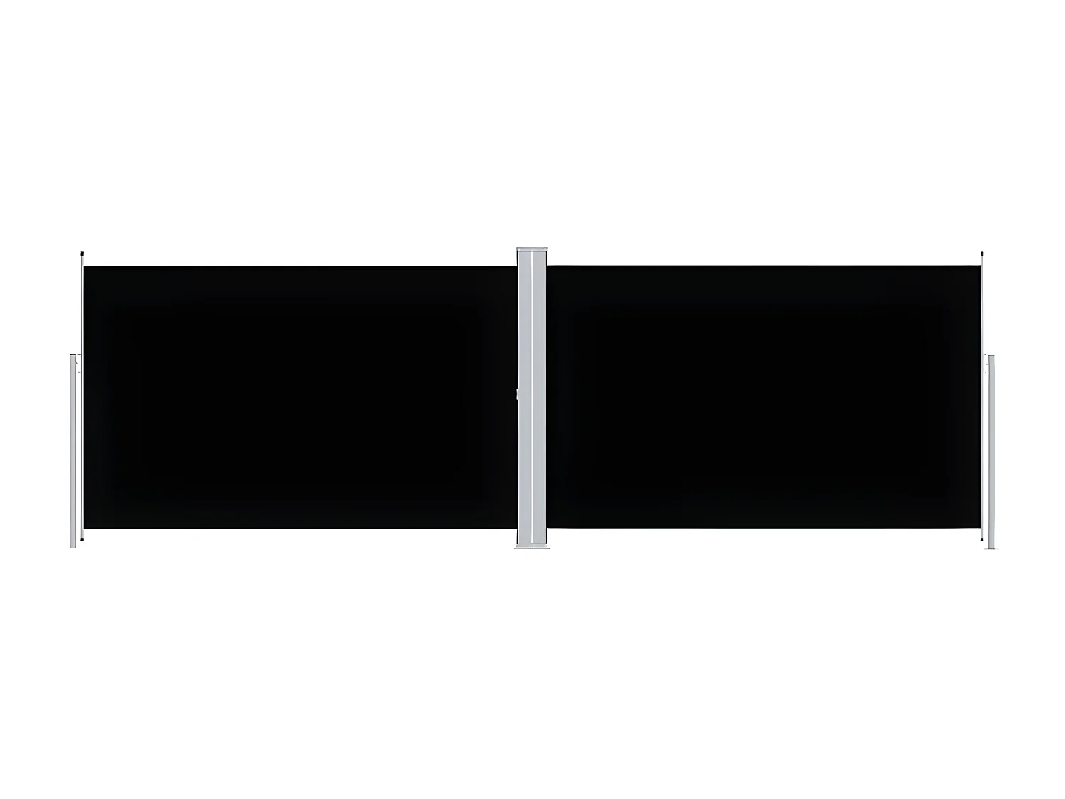 Auvent latéral rétractable Noir 200x600 cm