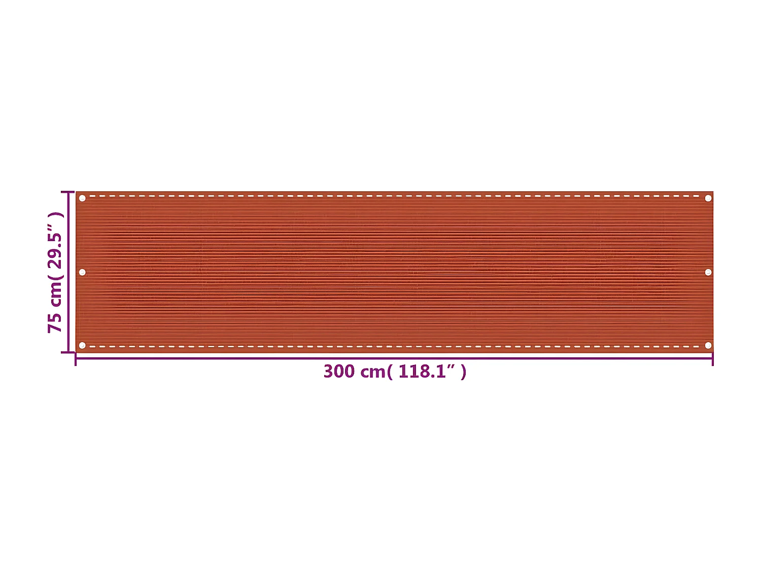 Écran de balcon Orange 75x300 cm PEHD