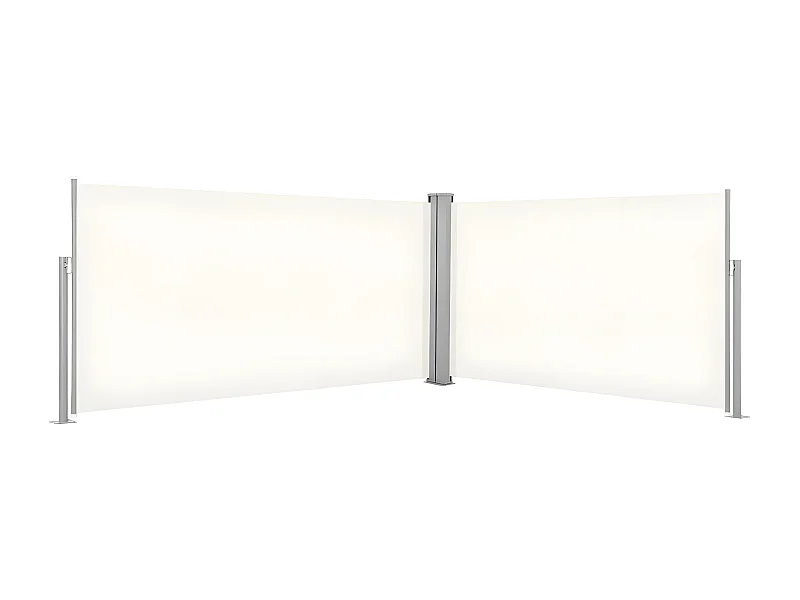 Toldo lateral retráctil color crema 160x600 cm