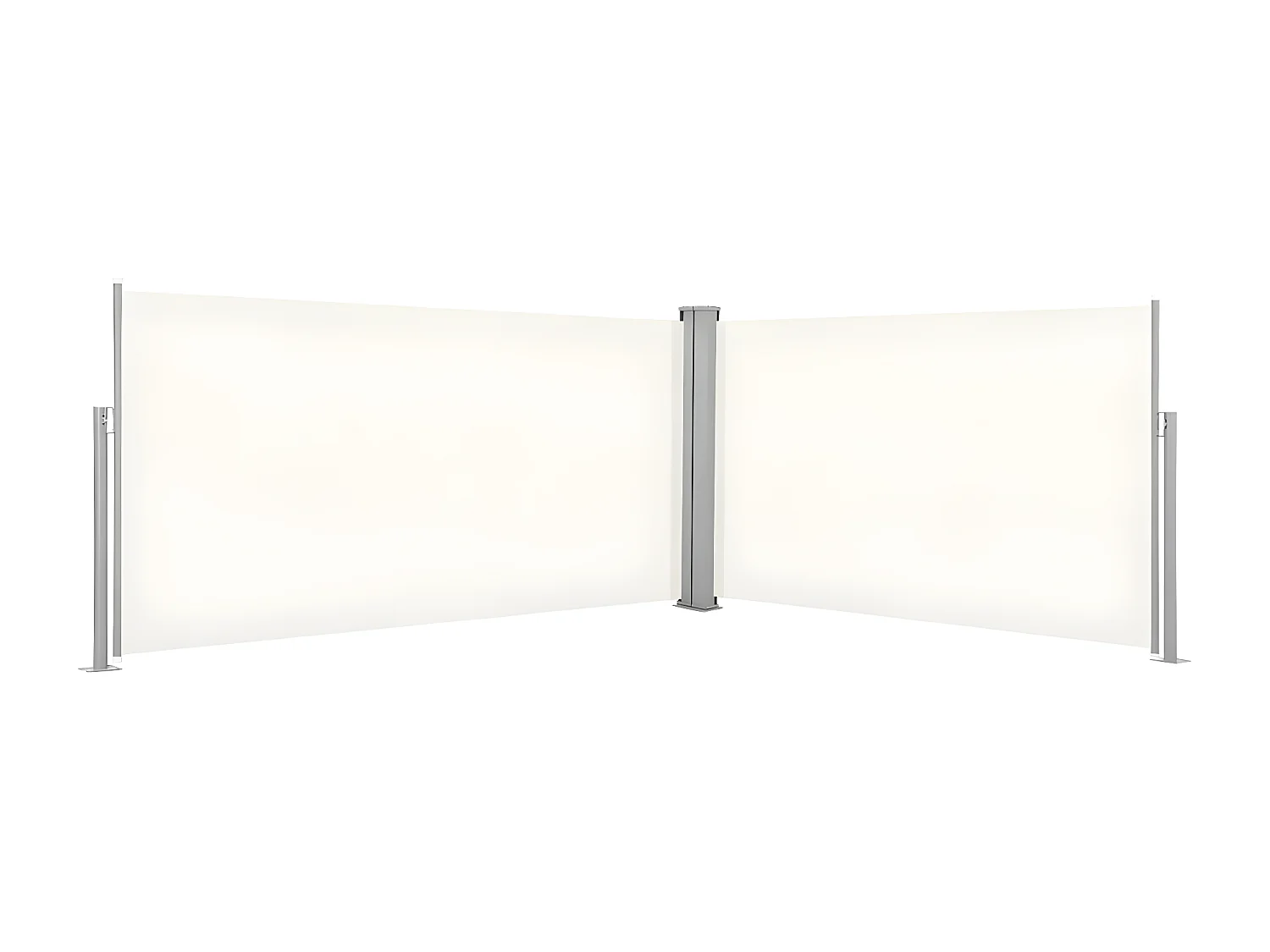 Toldo lateral retráctil color crema 160x600 cm