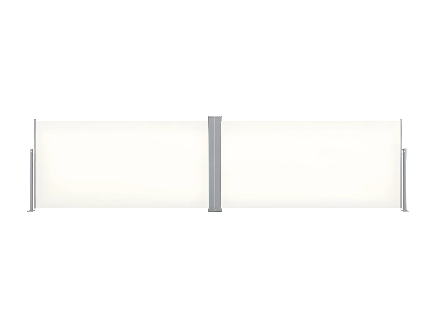 Toldo lateral retráctil color crema 160x600 cm