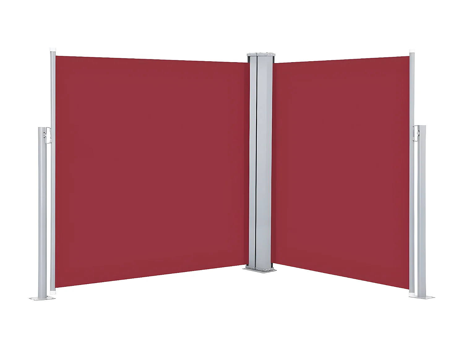 Auvent latéral rétractable Rouge 140x600 cm
