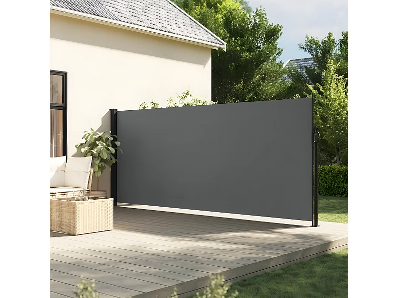 Auvent latéral rétractable anthracite 160x500 cm