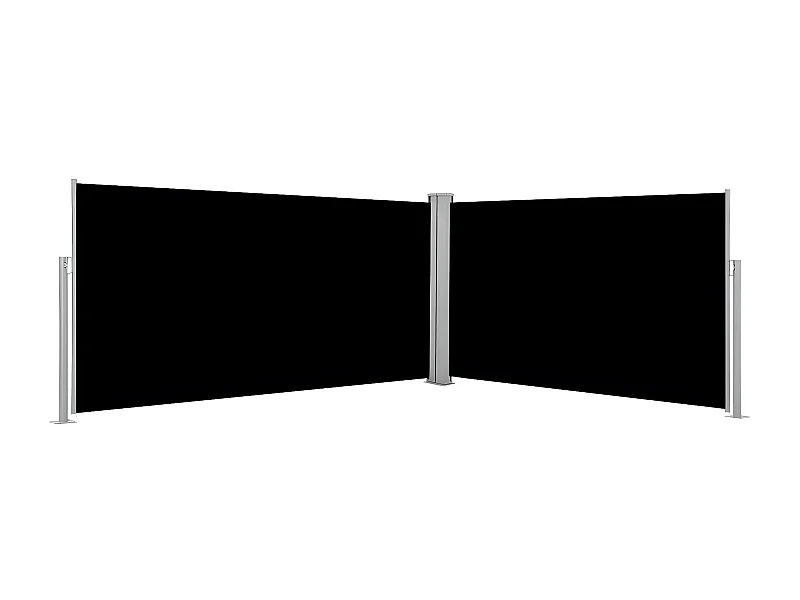Auvent latéral rétractable Noir 160 x 600 cm
