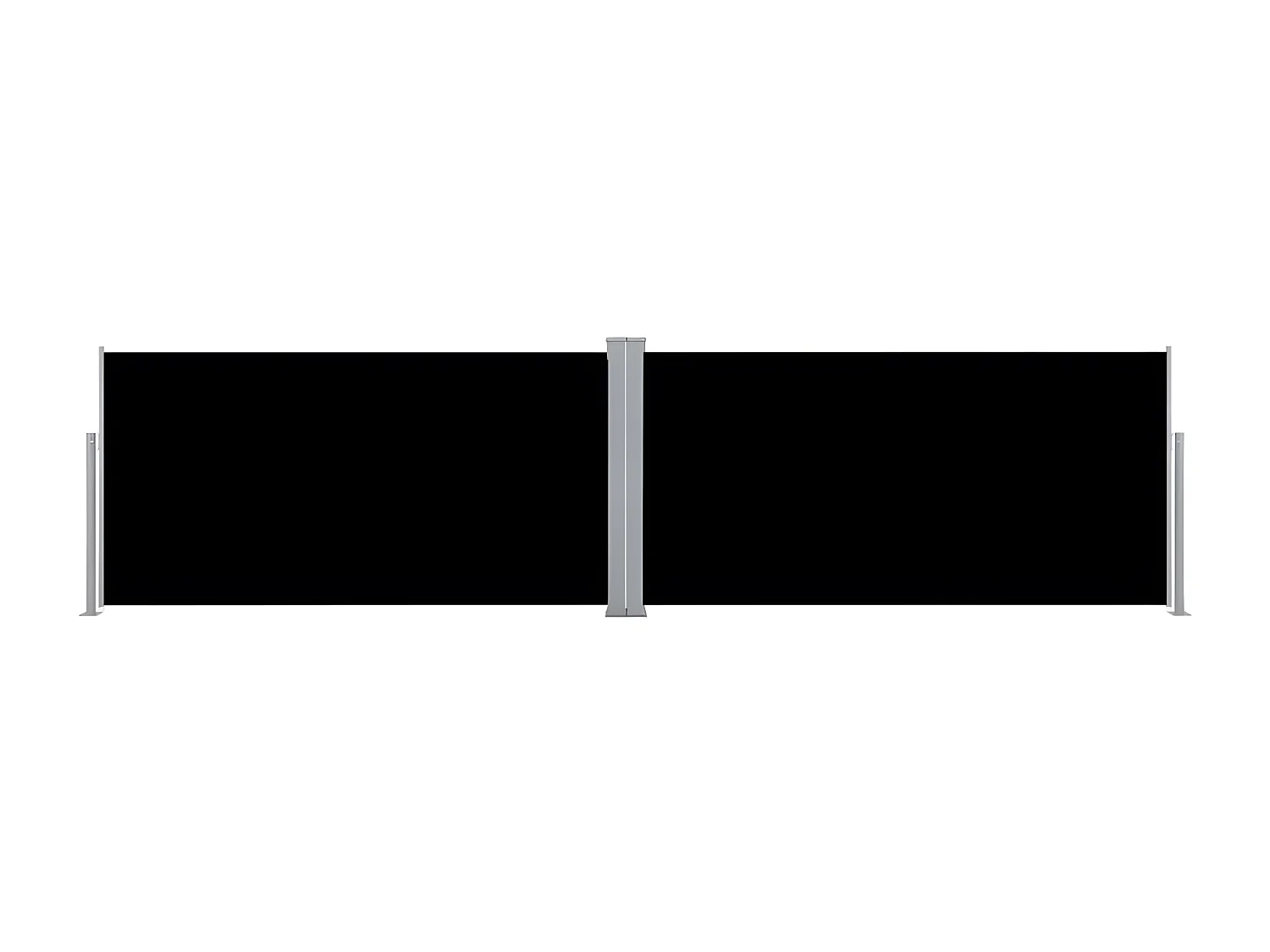 Auvent latéral rétractable Noir 160 x 600 cm