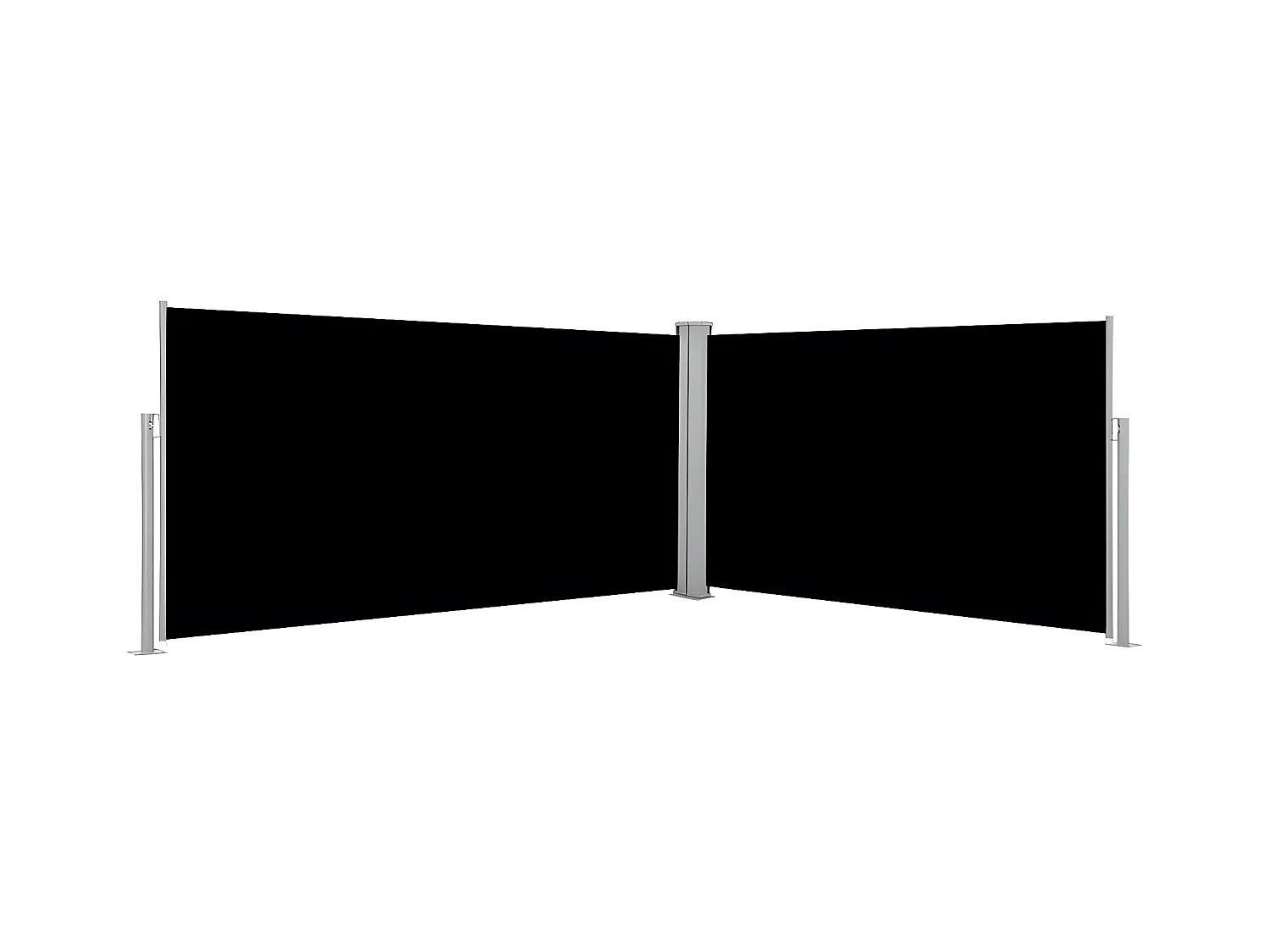 Auvent latéral rétractable Noir 160 x 600 cm