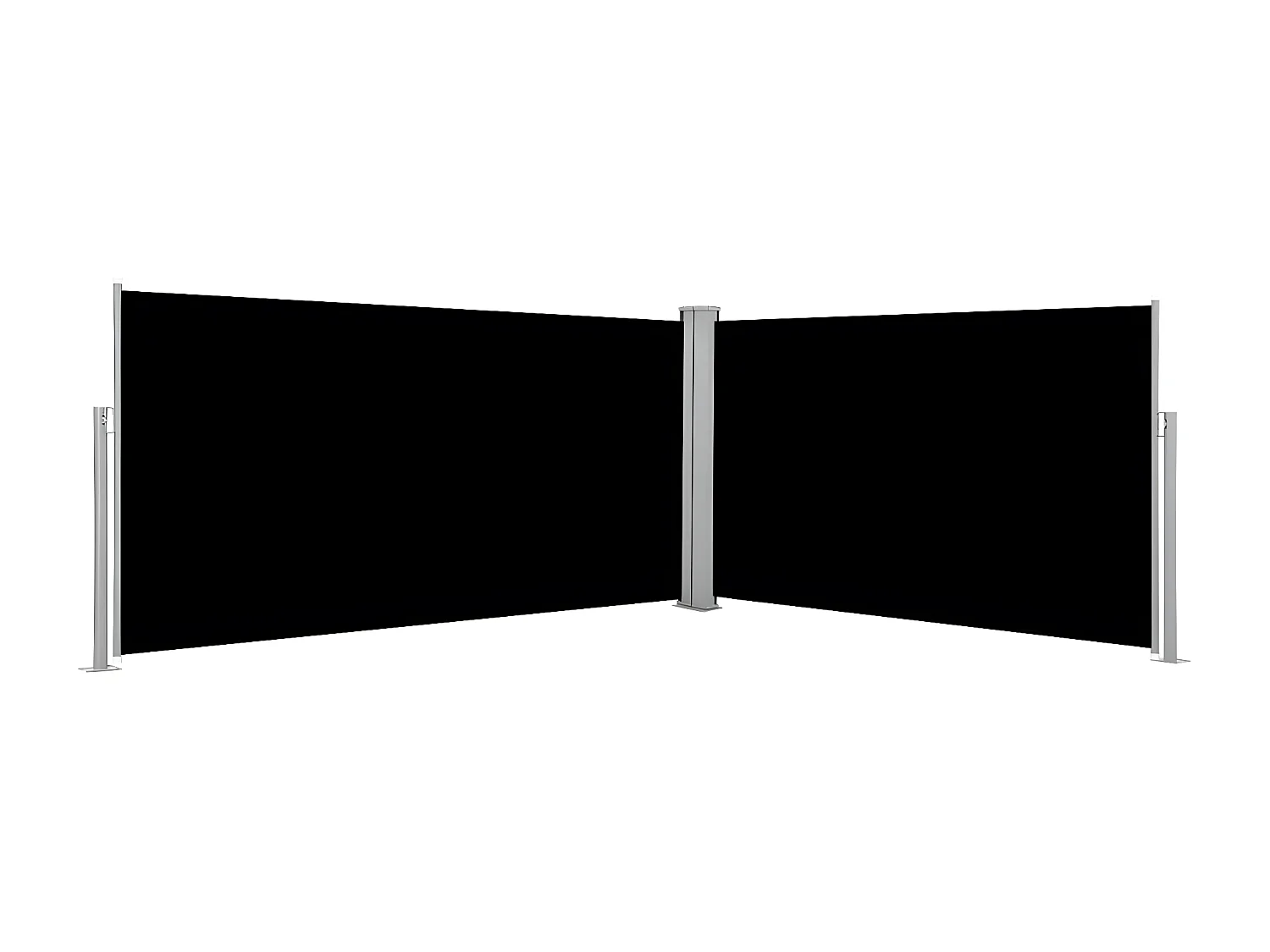 Auvent latéral rétractable Noir 160 x 600 cm