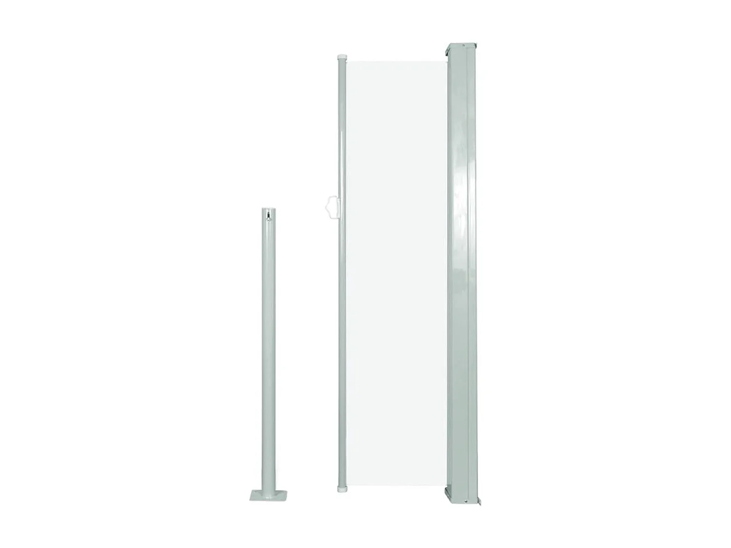 Auvent latéral rétractable 120 x 300 cm Blanc cassé