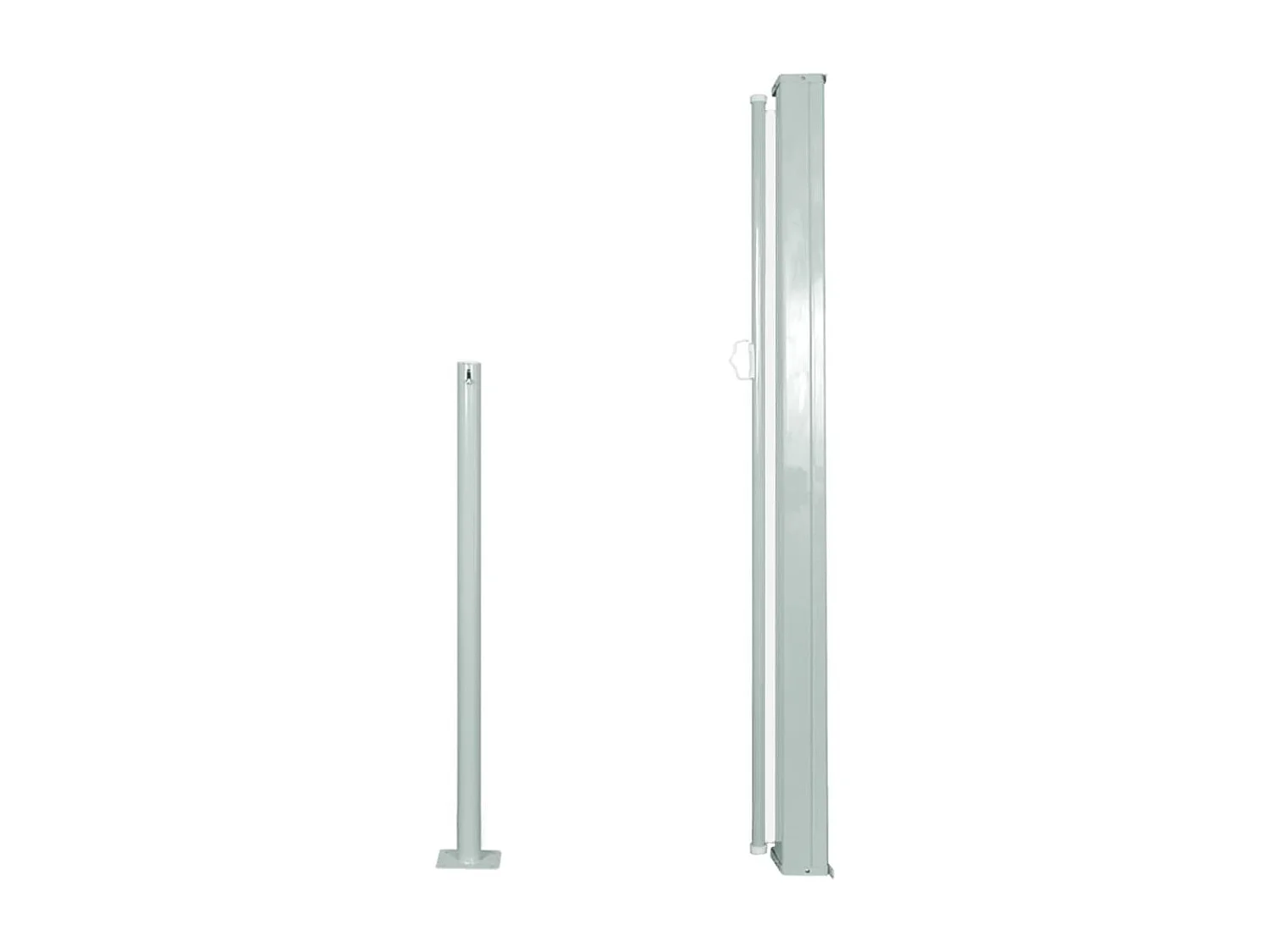 Auvent latéral rétractable 120 x 300 cm Blanc cassé