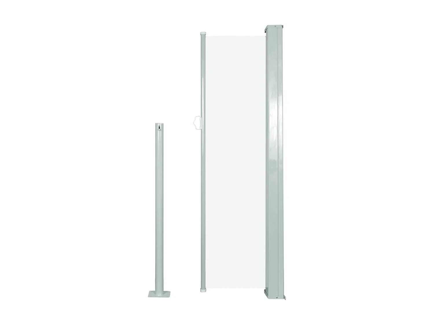 Auvent latéral rétractable 120 x 300 cm Blanc cassé