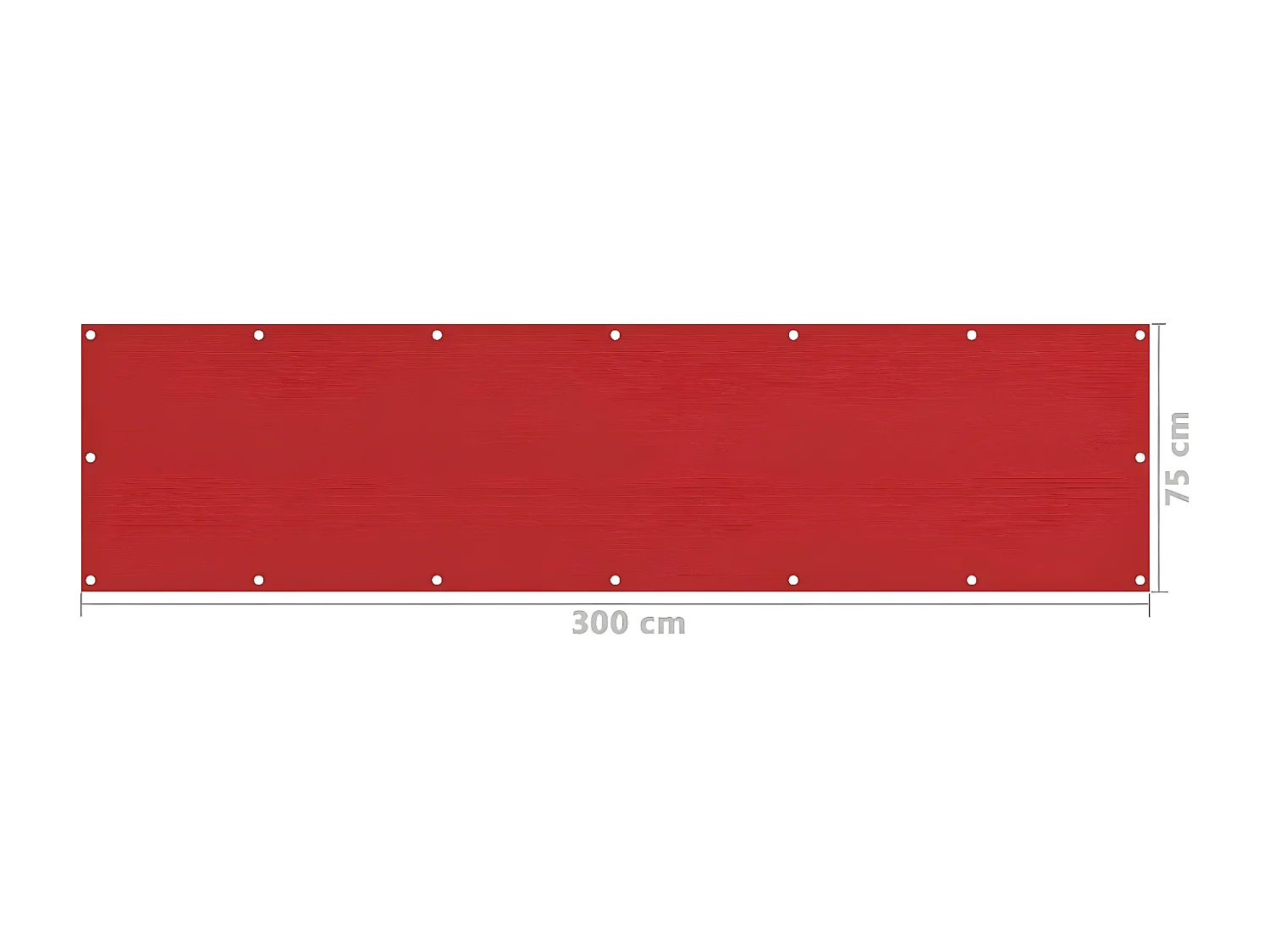 Écran de balcon Rouge 75x300 cm PEHD