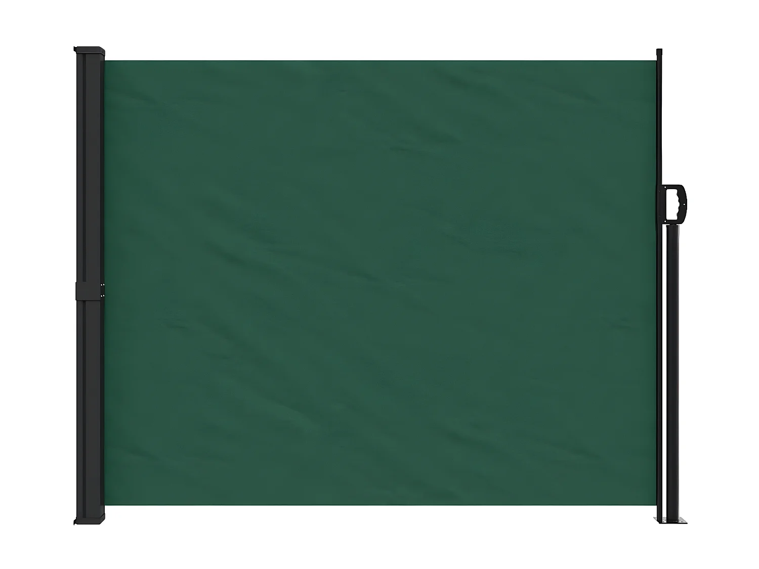 Auvent latéral rétractable vert foncé 160x500 cm