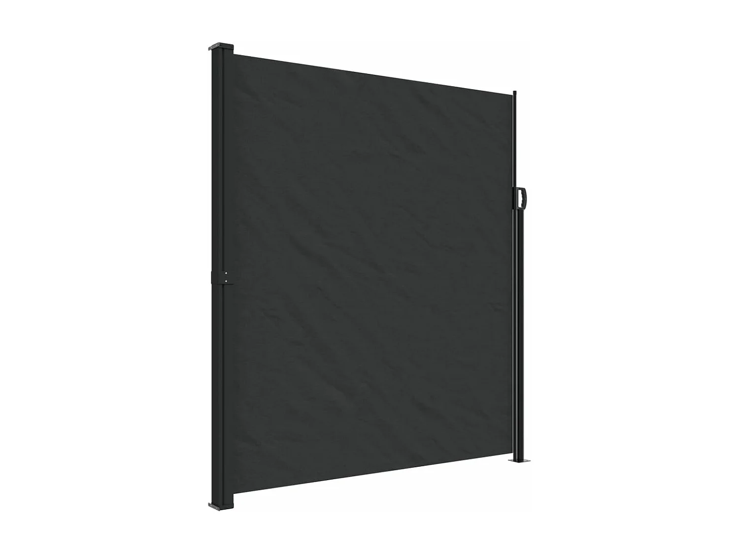 Toldo lateral retráctil negro 220x600 cm