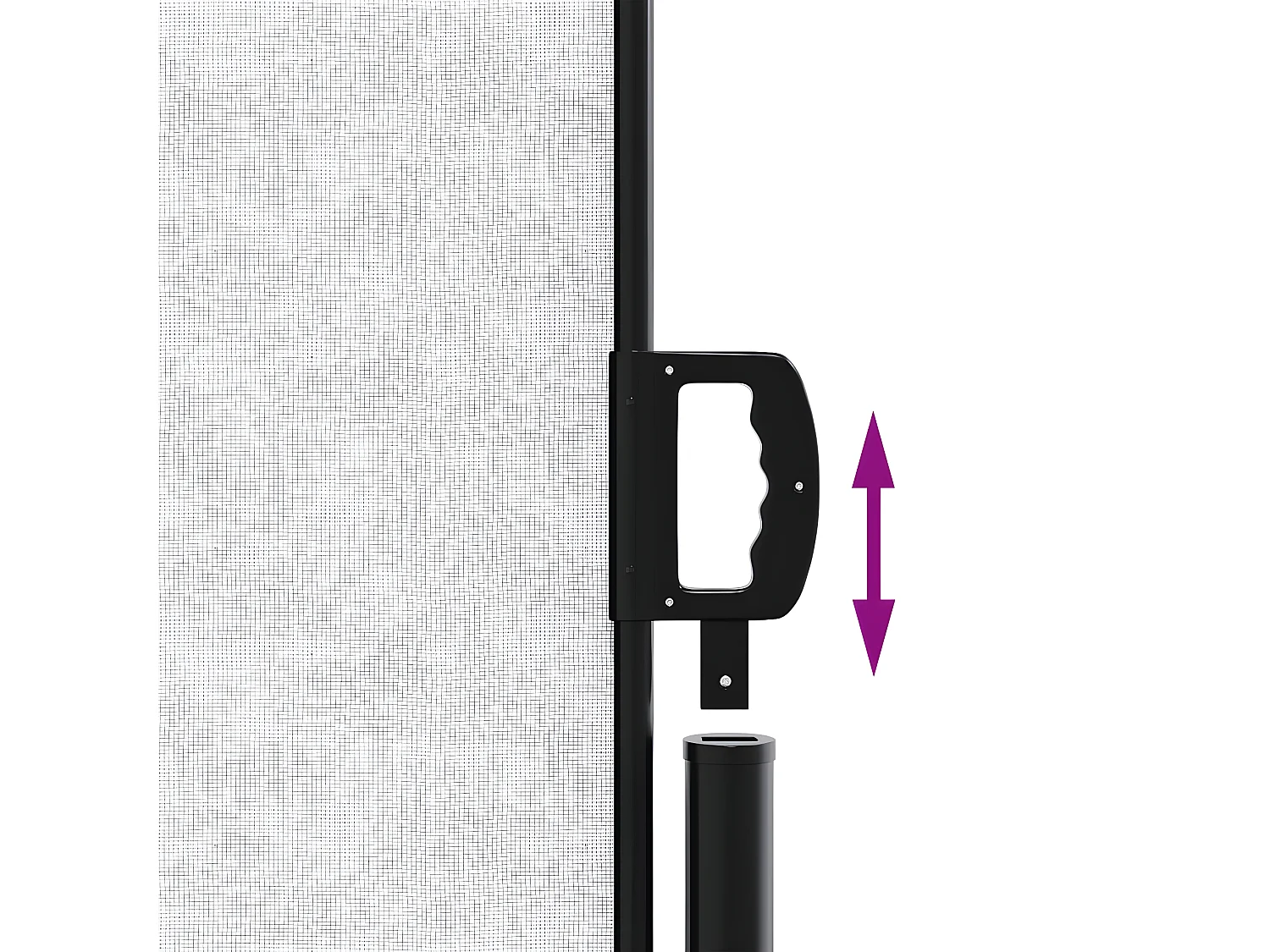 Auvent latéral rétractable blanc 140x300 cm