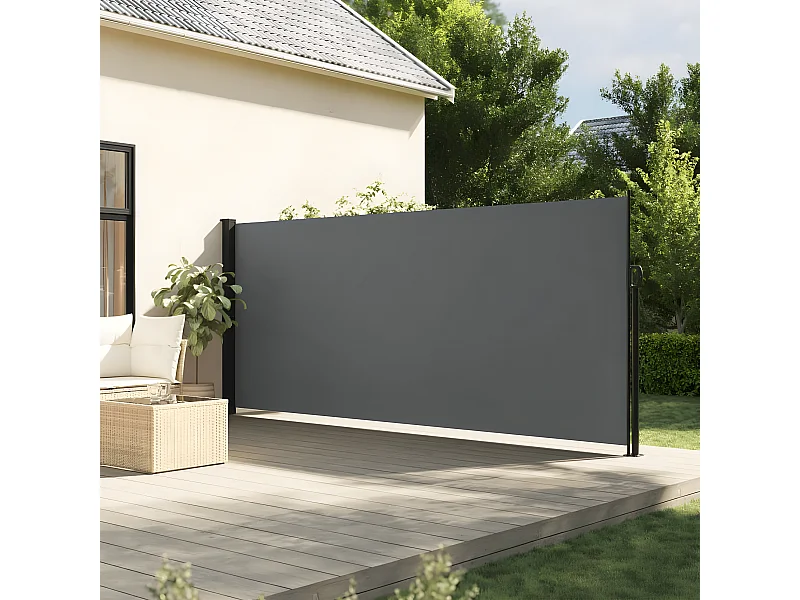 Auvent latéral rétractable anthracite 180x300 cm