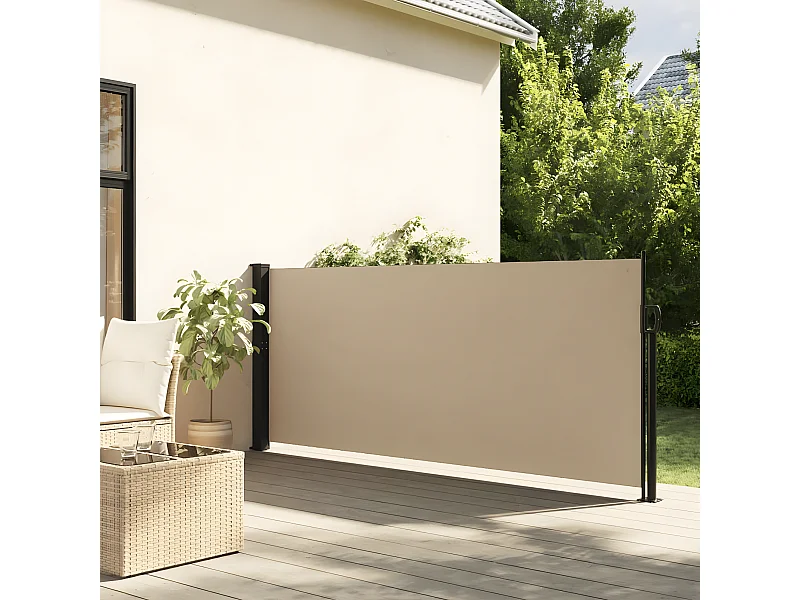 Toldo lateral retrátil 140x300 cm bege