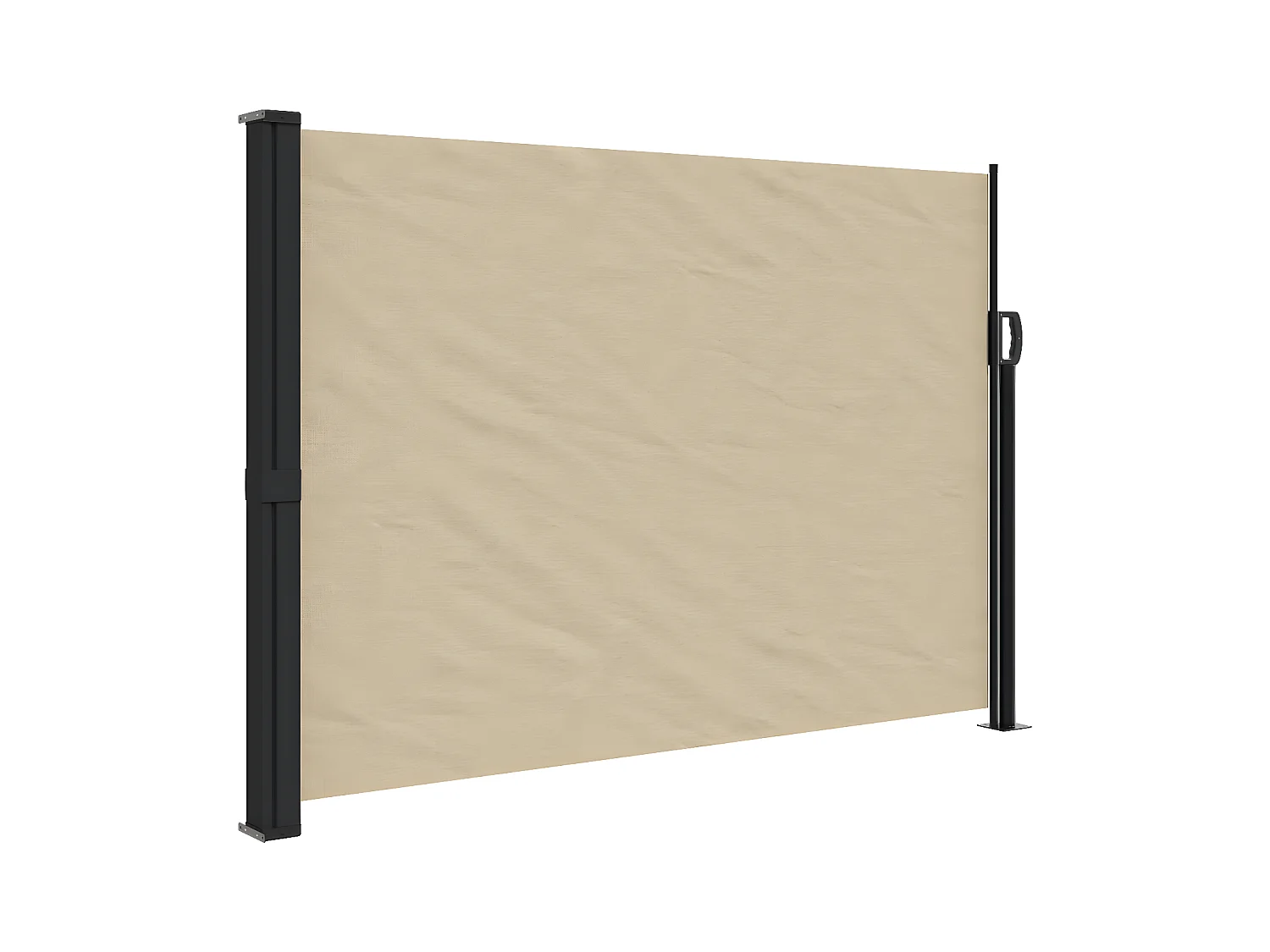 Auvent latéral rétractable beige 140x300 cm