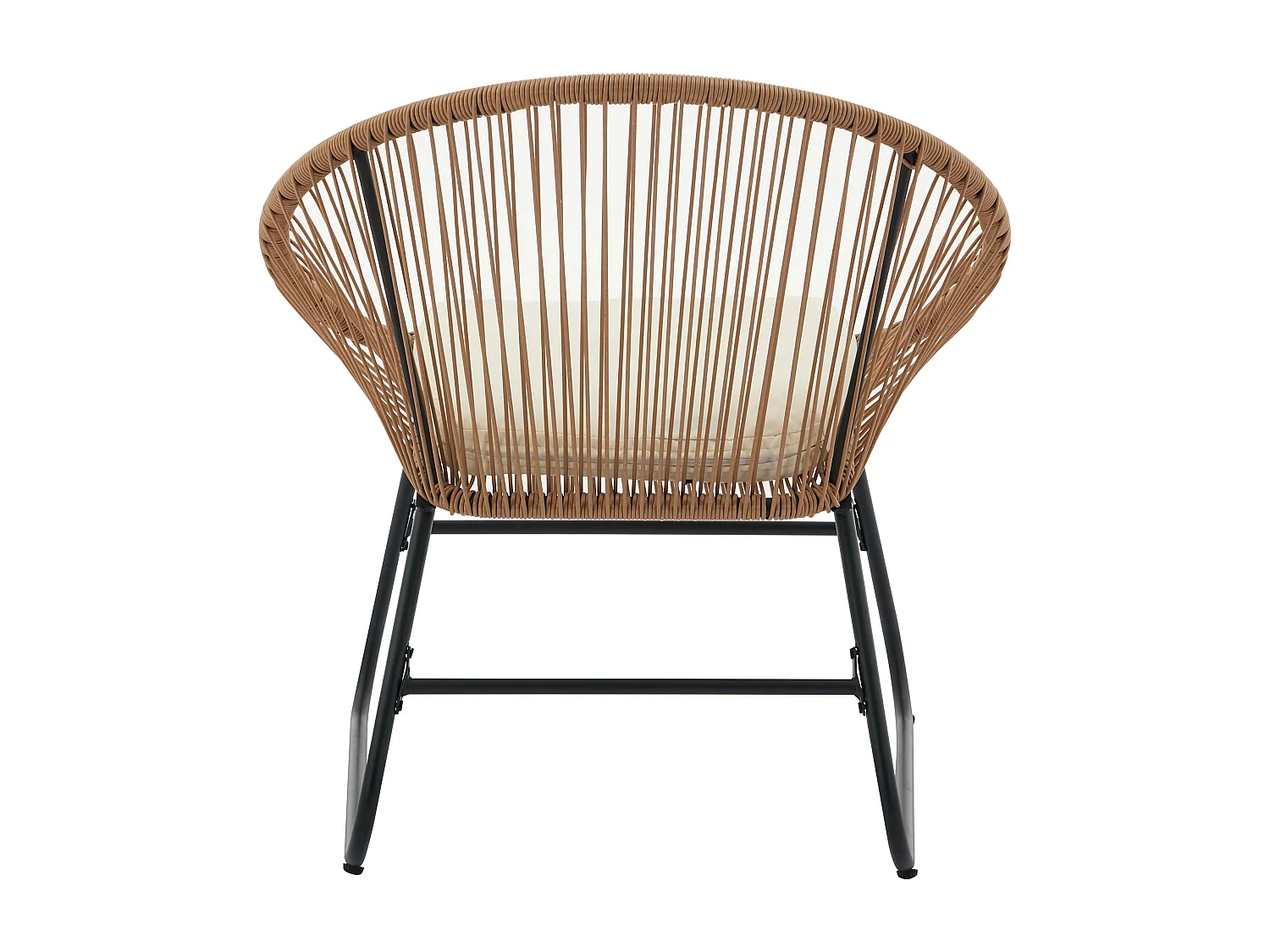 Salon de jardin en résine tressée : 2 fauteuils et une table basse - Naturel clair - PISALE de MYLIA