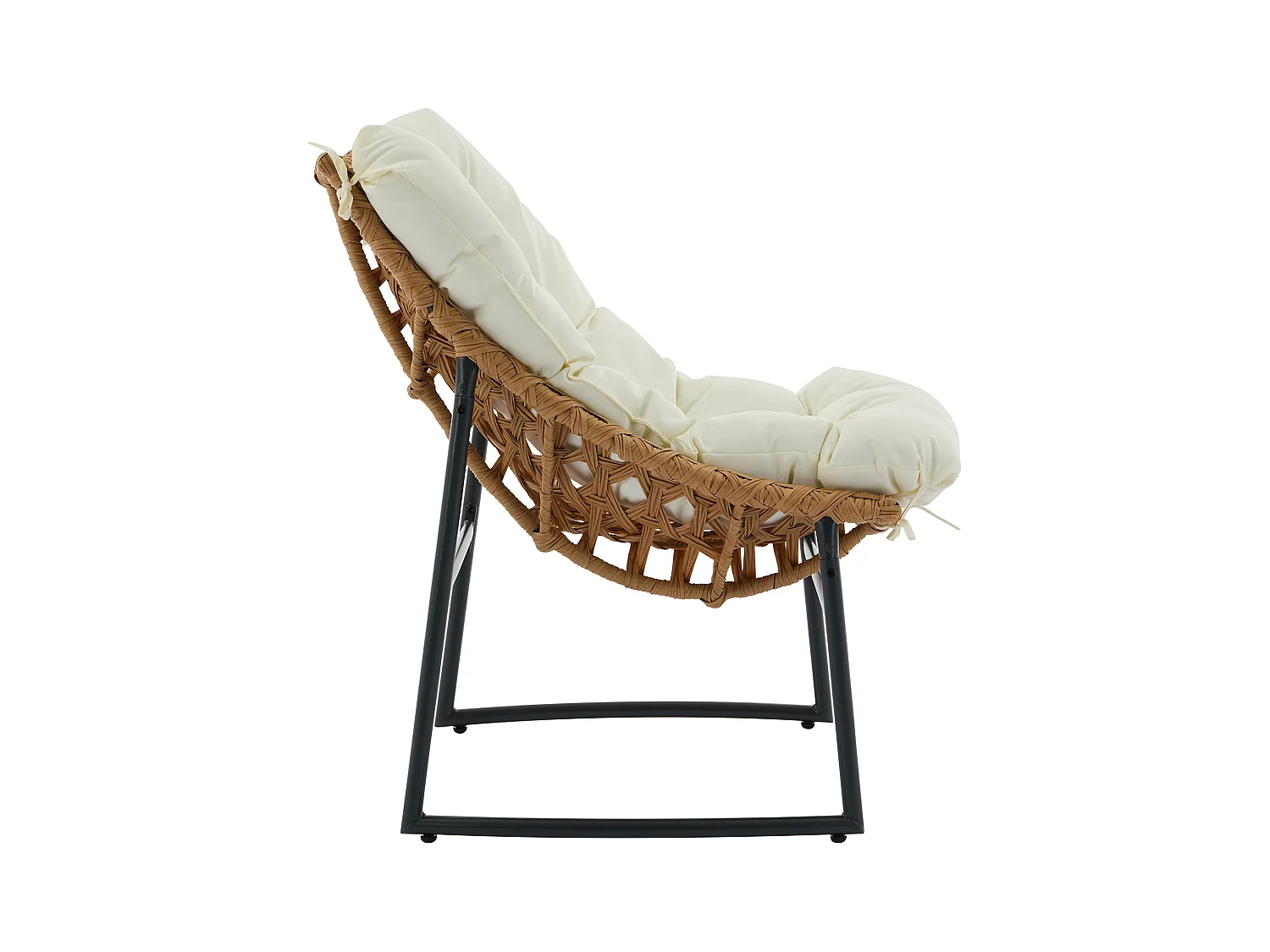 Salon de jardin en résine tressée : 1 canapé 2 places, 2 fauteuils et une table basse - Naturel clair - JONAH de MYLIA