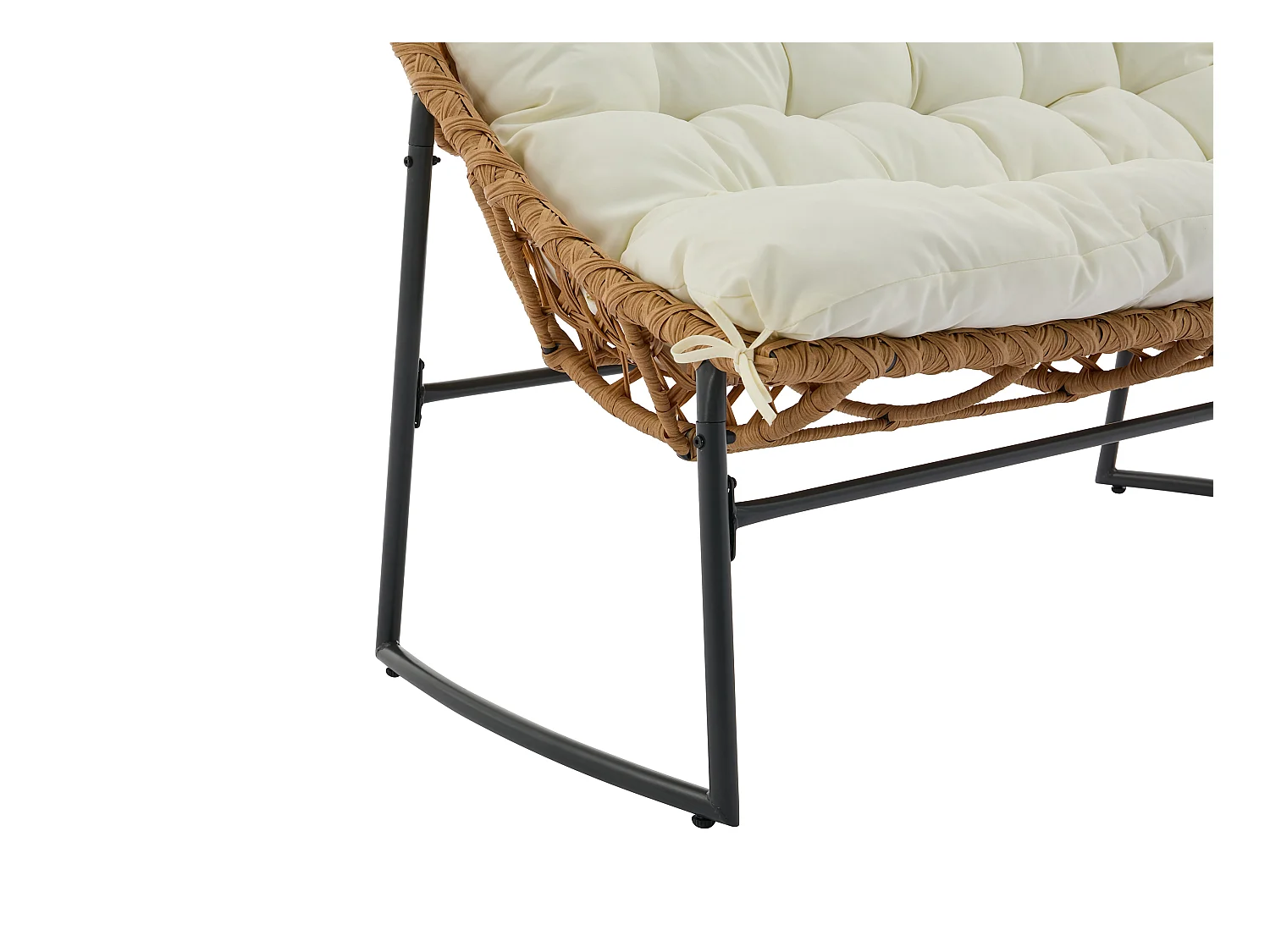 Salon de jardin en résine tressée : 1 canapé 2 places, 2 fauteuils et une table basse - Naturel clair - JONAH de MYLIA