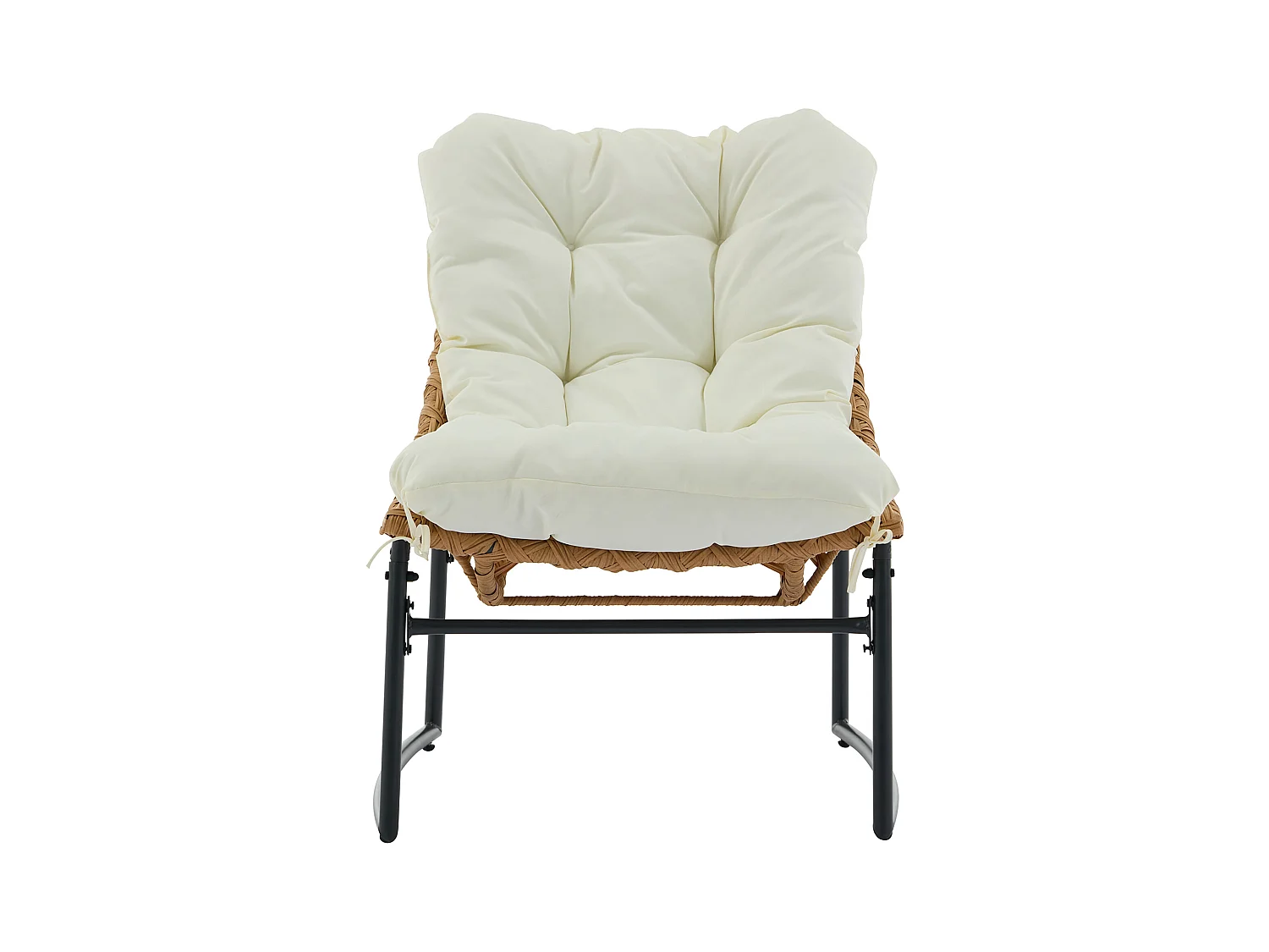 Salon de jardin en résine tressée : 1 canapé 2 places, 2 fauteuils et une table basse - Naturel clair - JONAH de MYLIA