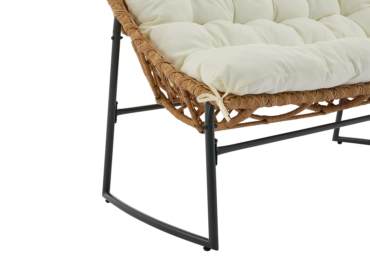 Salon de jardin en résine tressée : 1 canapé 2 places, 2 fauteuils et une table basse - Naturel clair - JONAH de MYLIA