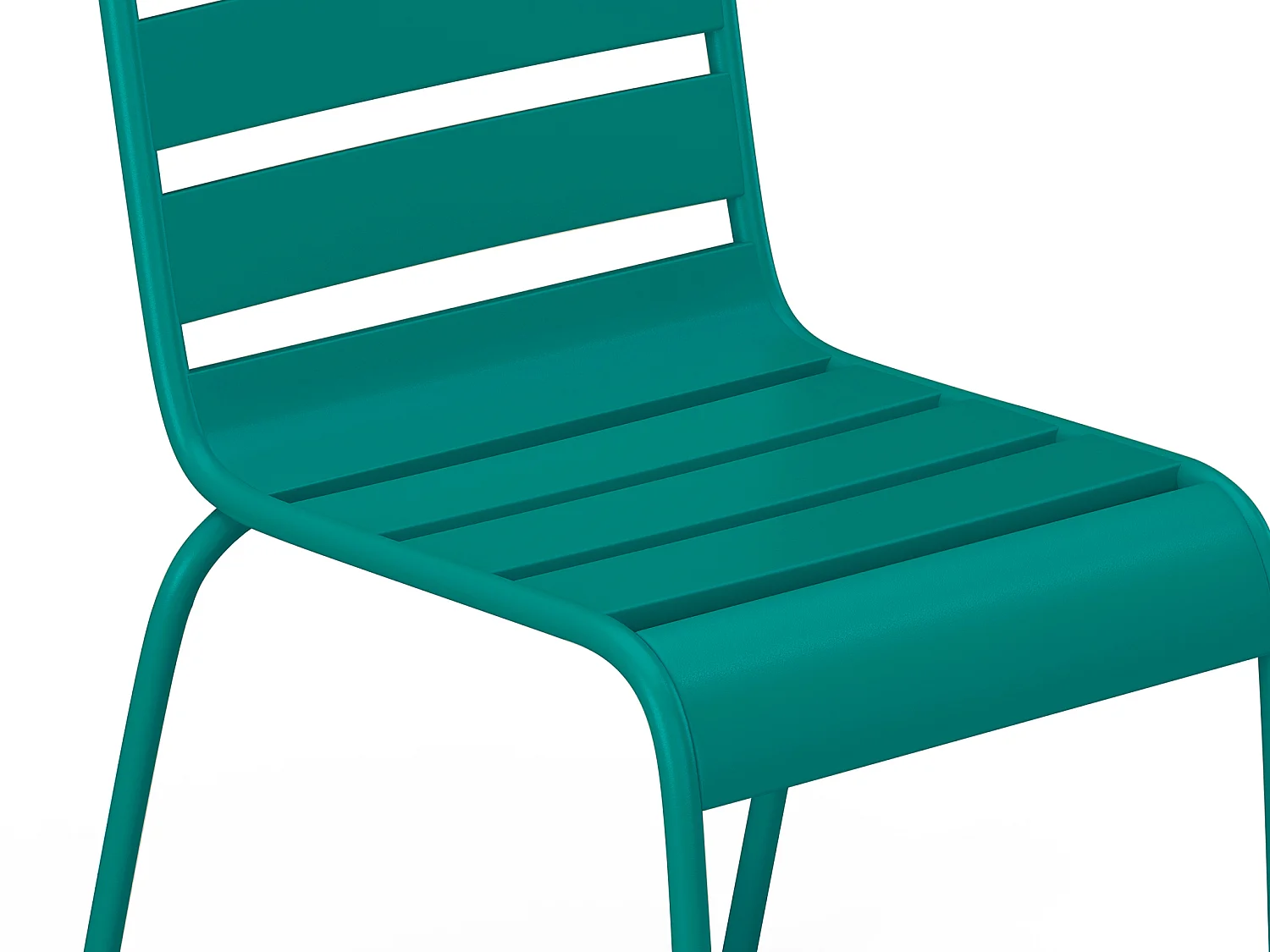 Chaise de jardin empilable en métal - Bleu canard - MIRMANDE de MYLIA