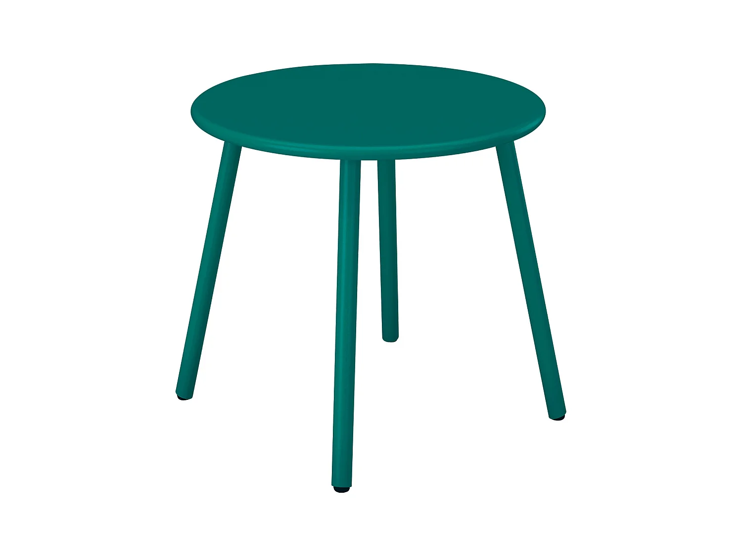 Table d'appoint de jardin en métal ronde - Bleu canard - MIRMANDE de MYLIA