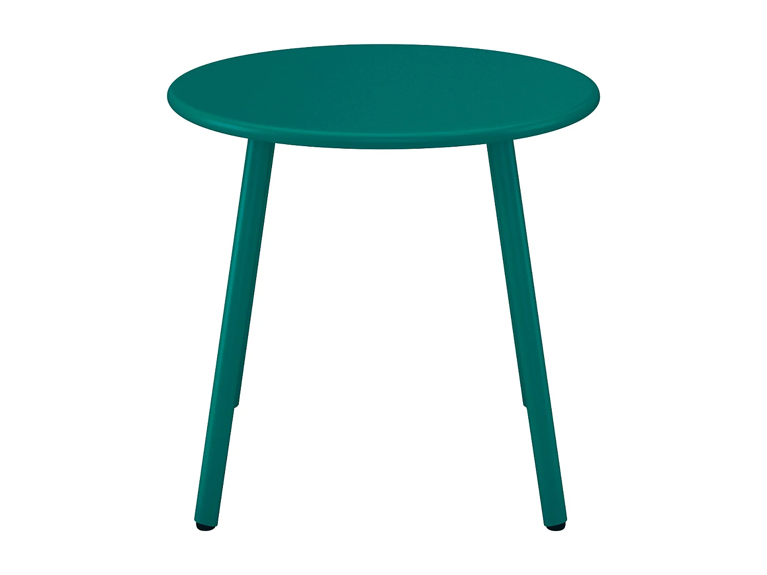 Table d'appoint de jardin en métal ronde - Bleu canard - MIRMANDE de MYLIA